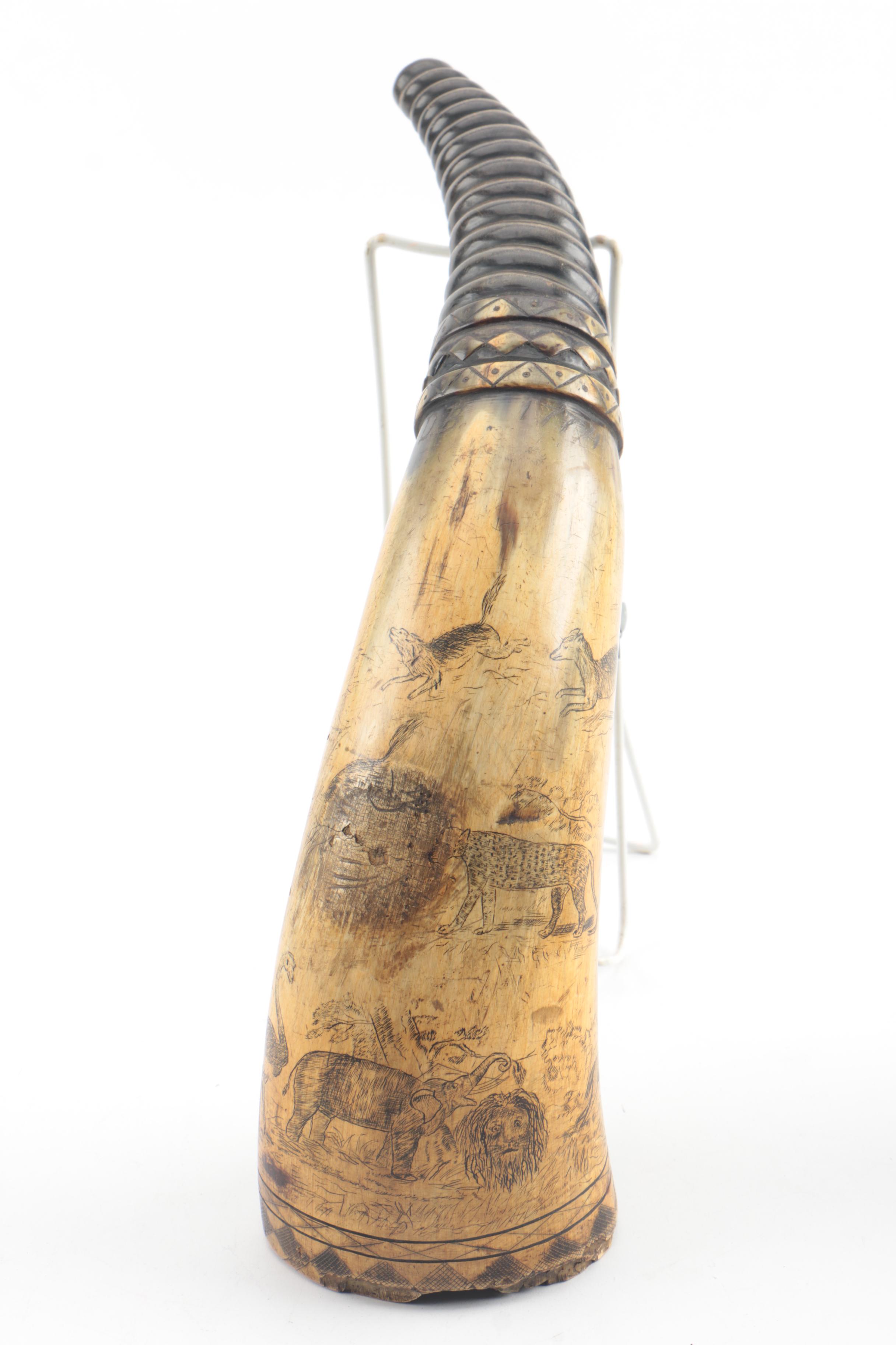 Antique and Vintage Powder Horns