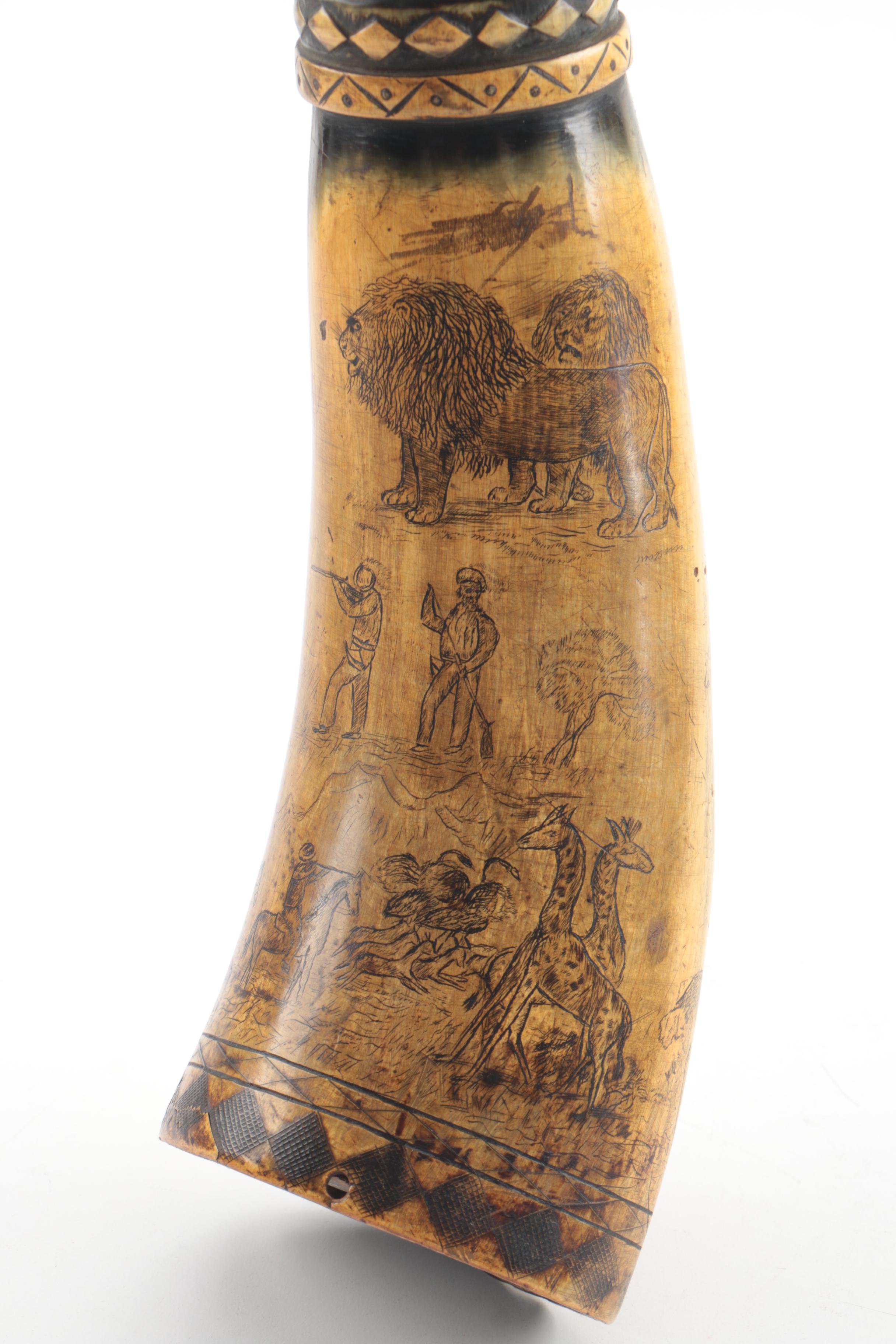 Antique and Vintage Powder Horns