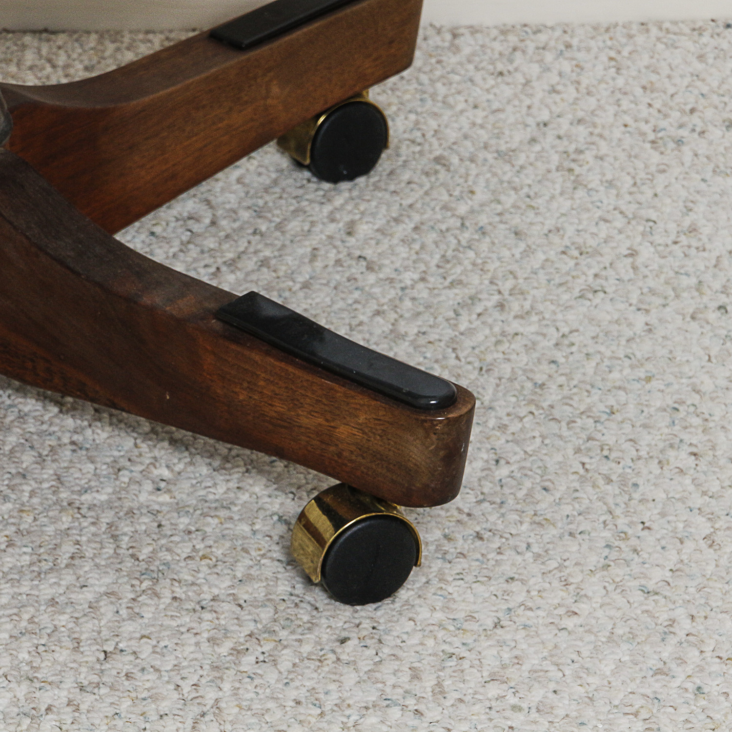 Vintage Red Vinyl Upholstered Office Rolling Chair