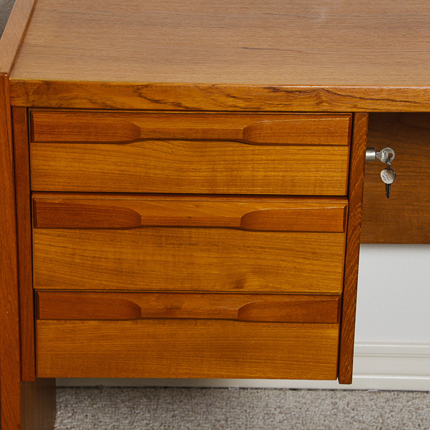 Vintage Danish Modern Teak Desk by Denka Mobler A/S