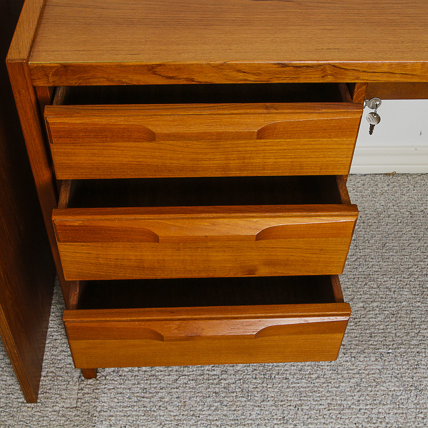 Vintage Danish Modern Teak Desk by Denka Mobler A/S
