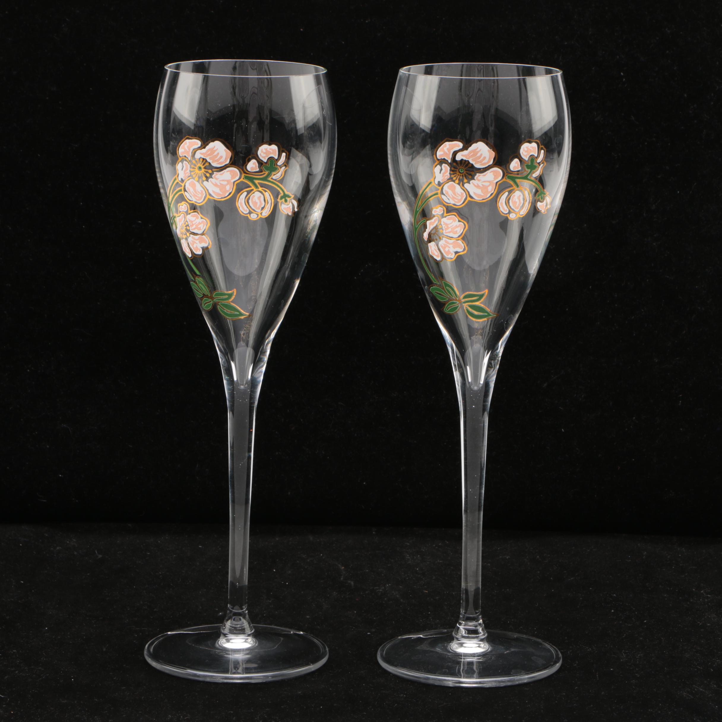 Perrier-Jouet Floral Champagne Flutes