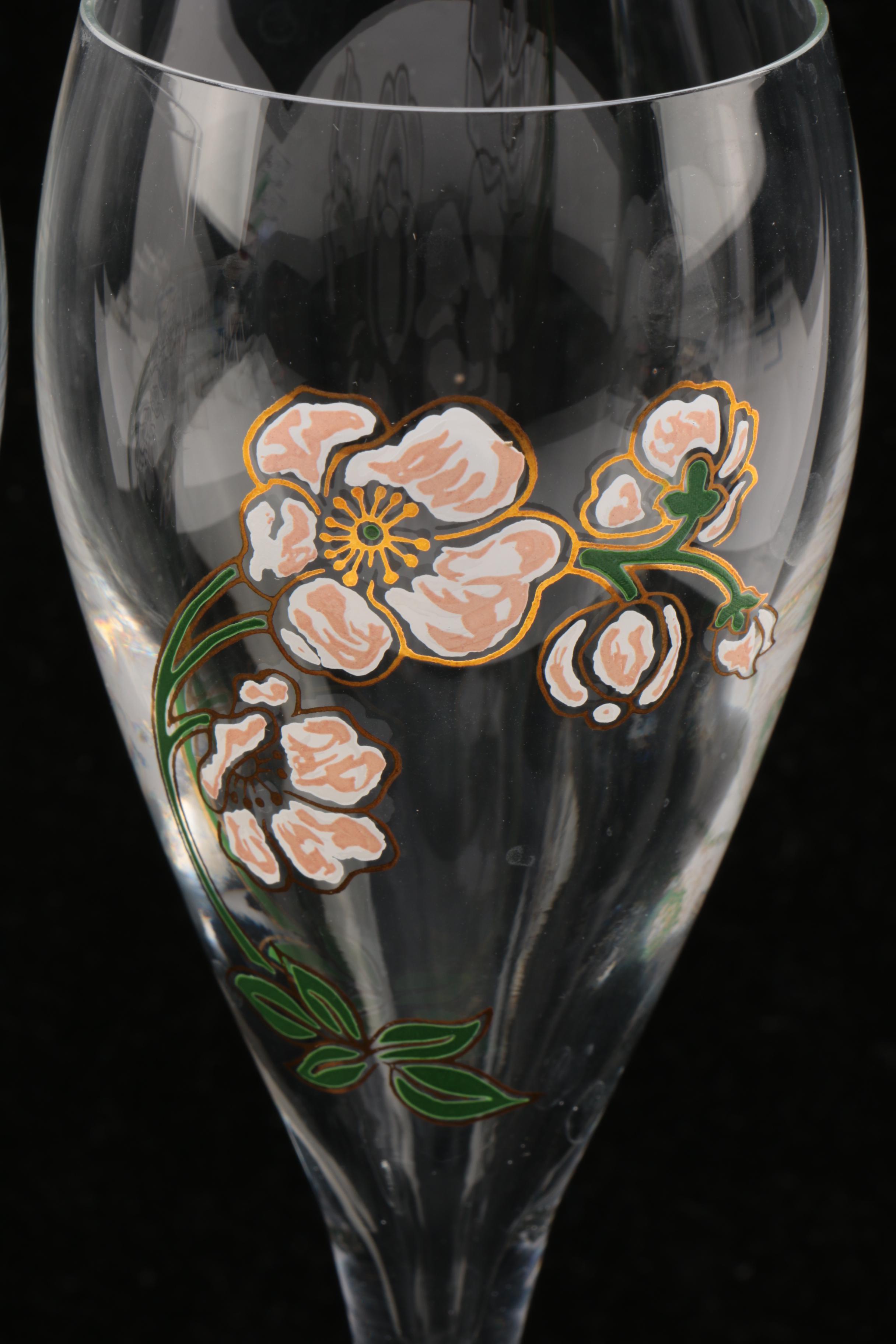 Perrier-Jouet Floral Champagne Flutes