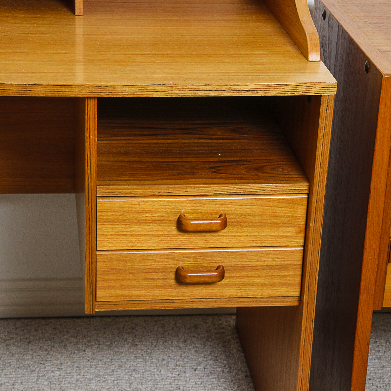 Vintage Mid Century Modern Teak Desk