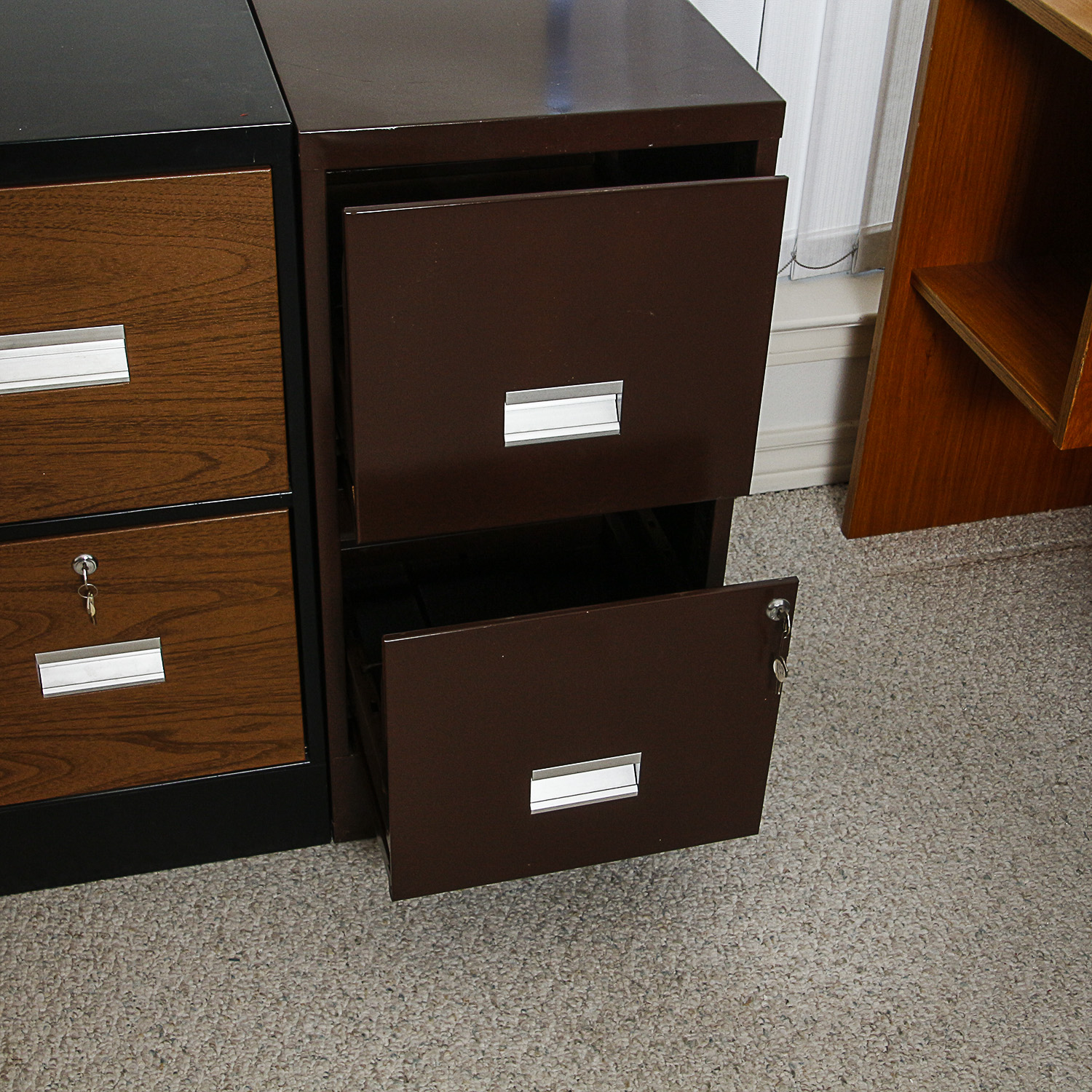 Metal Two-Drawer File Cabinets