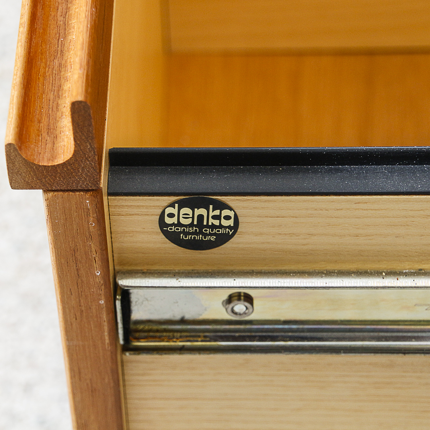 Vintage Danish Modern Teak Two-Drawer File Cabinet by Denka