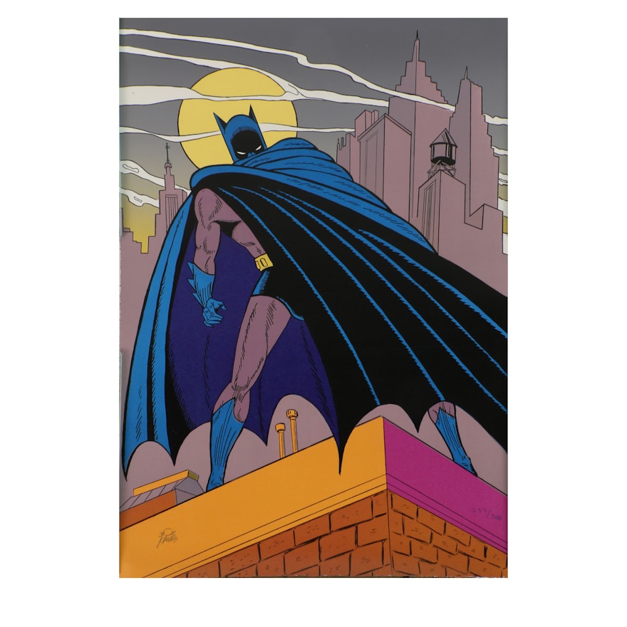 Bob Kane Lithograph "Batman Over Gotham"