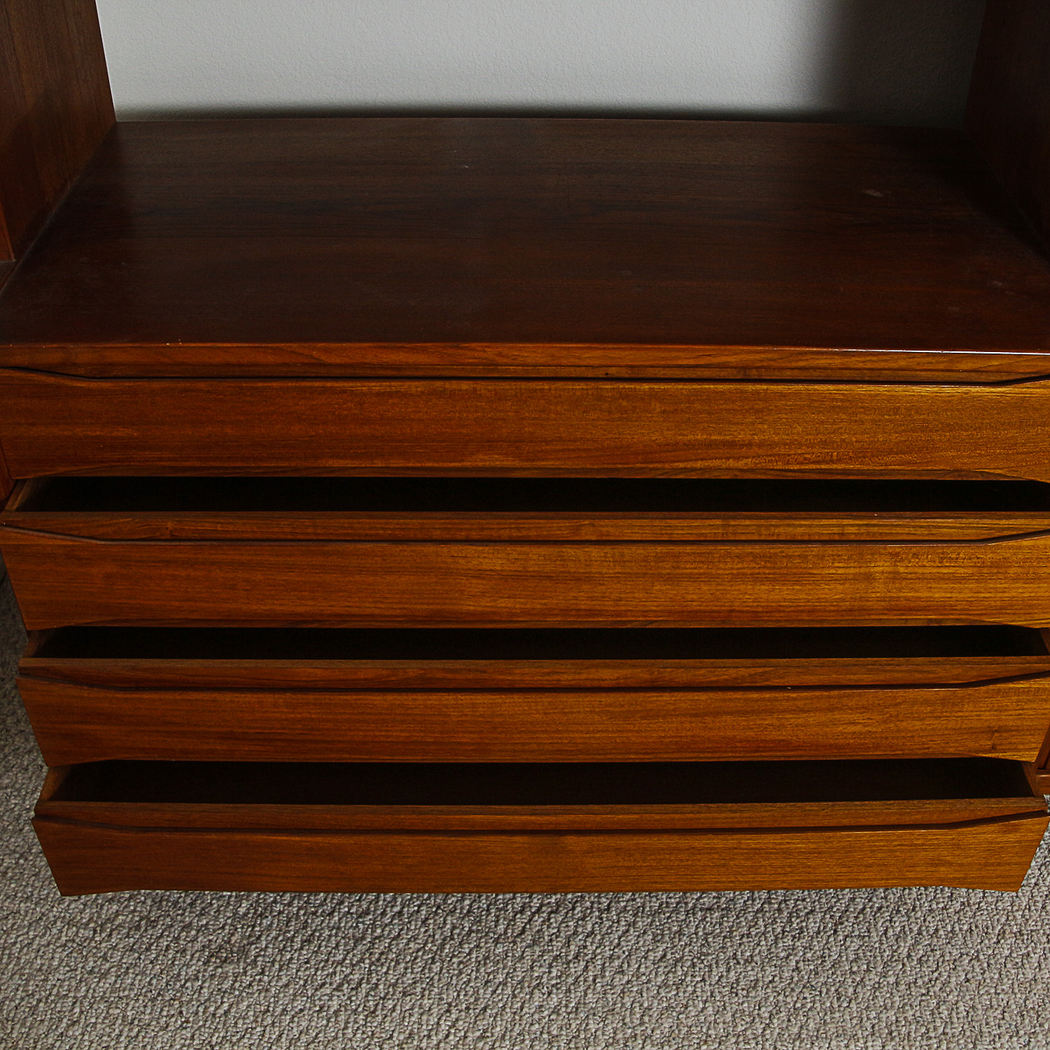 Vintage German Mid Century Modern Teak Shelving Unit