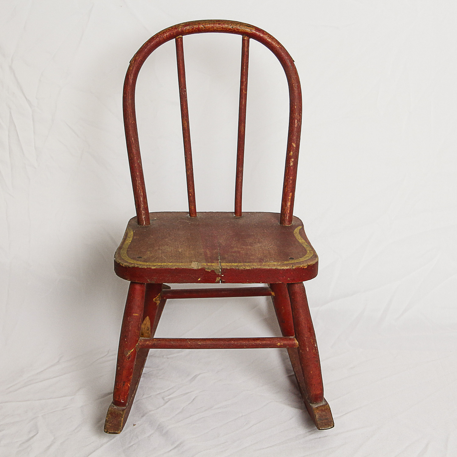 Vintage Windsor Style Children's Side Chair and Miniature Rocking Chair