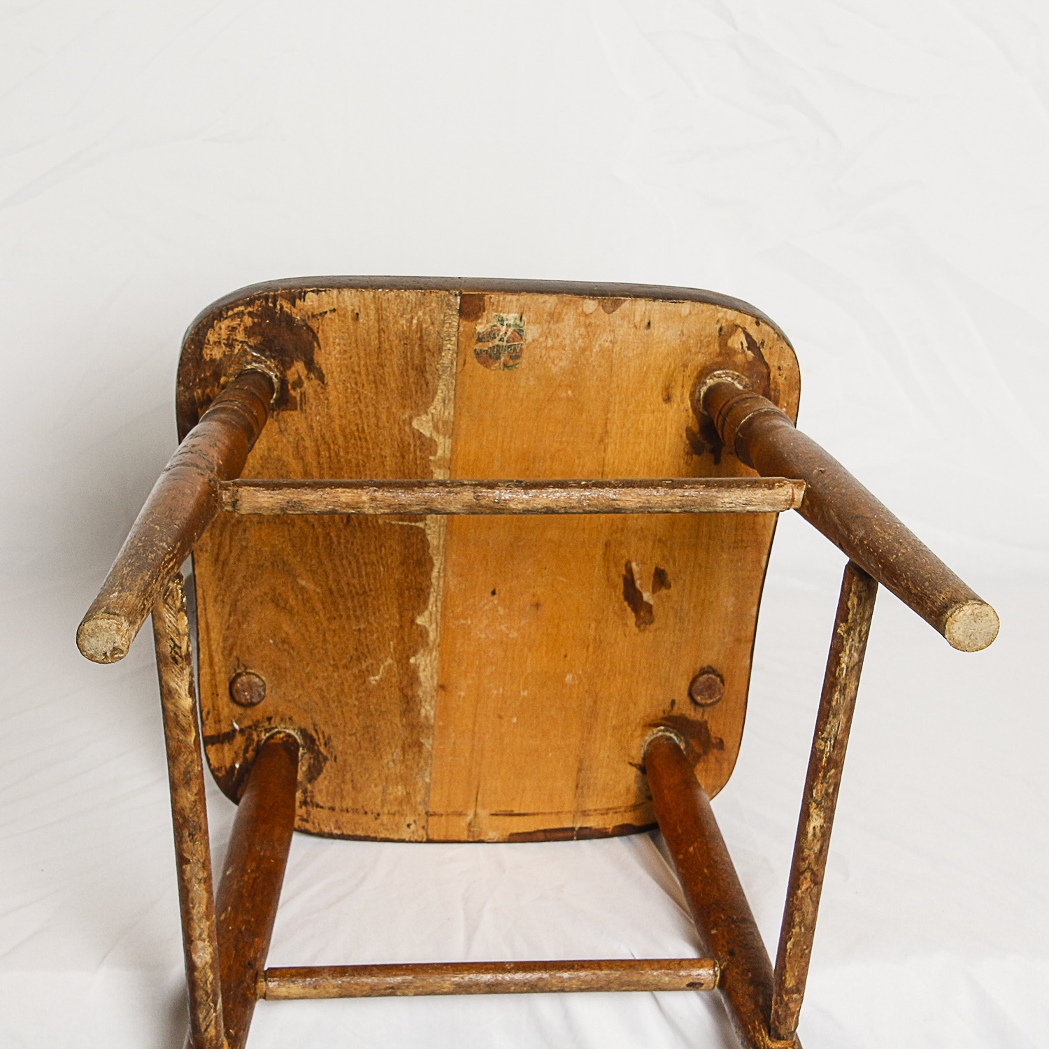 Vintage Windsor Style Children's Side Chair and Miniature Rocking Chair