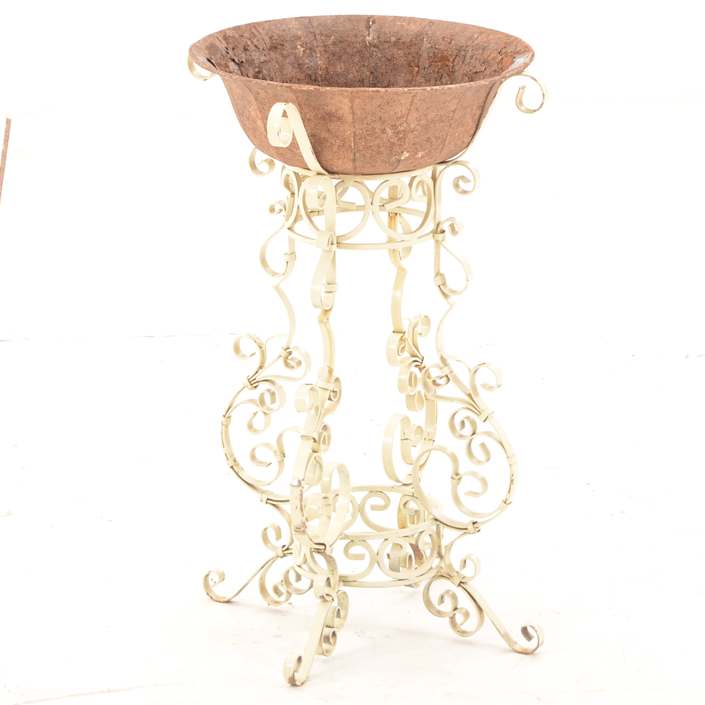 Scrolled  Wrought Iron Planters
