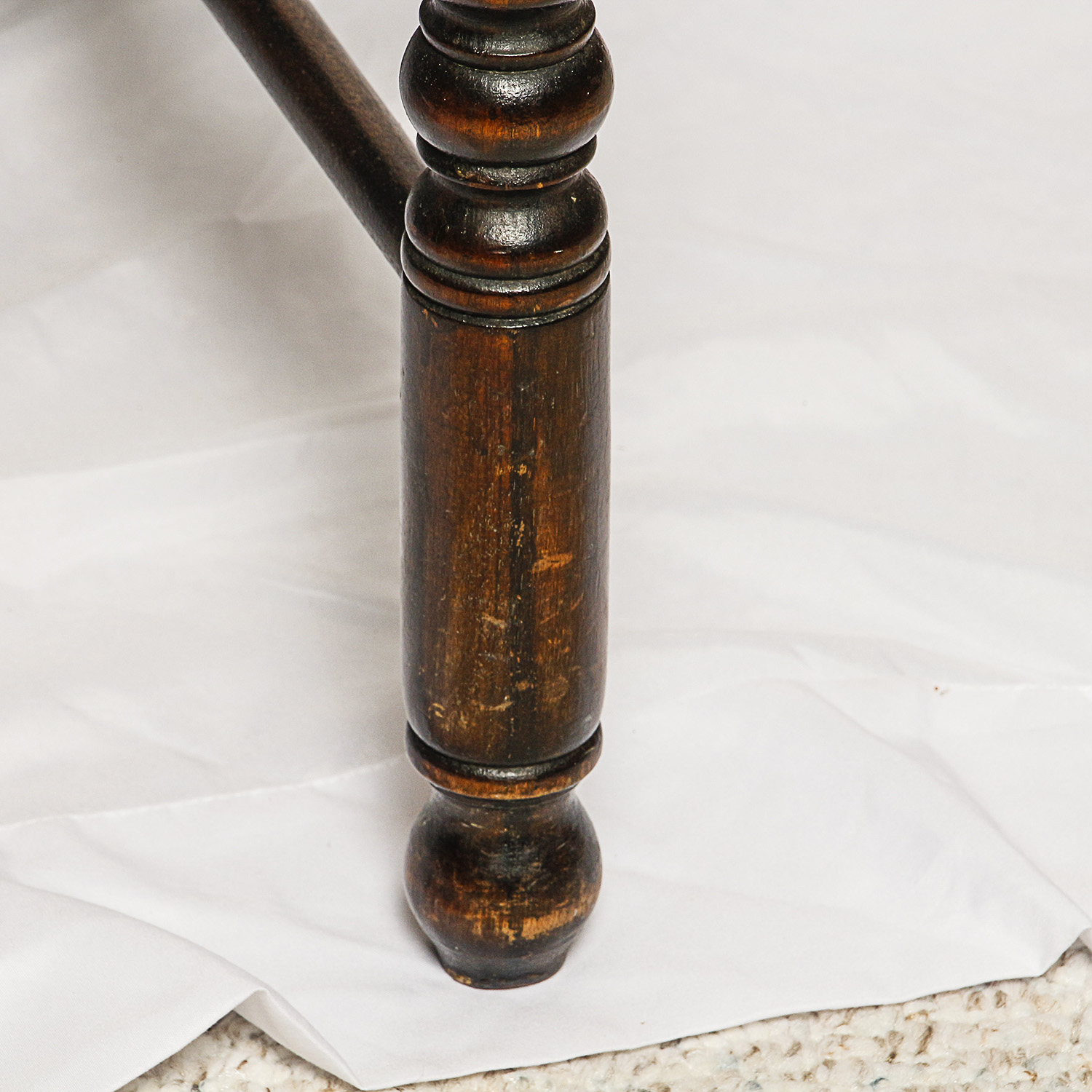 Vintage Ladder Back Side Chairs with Rush Seats