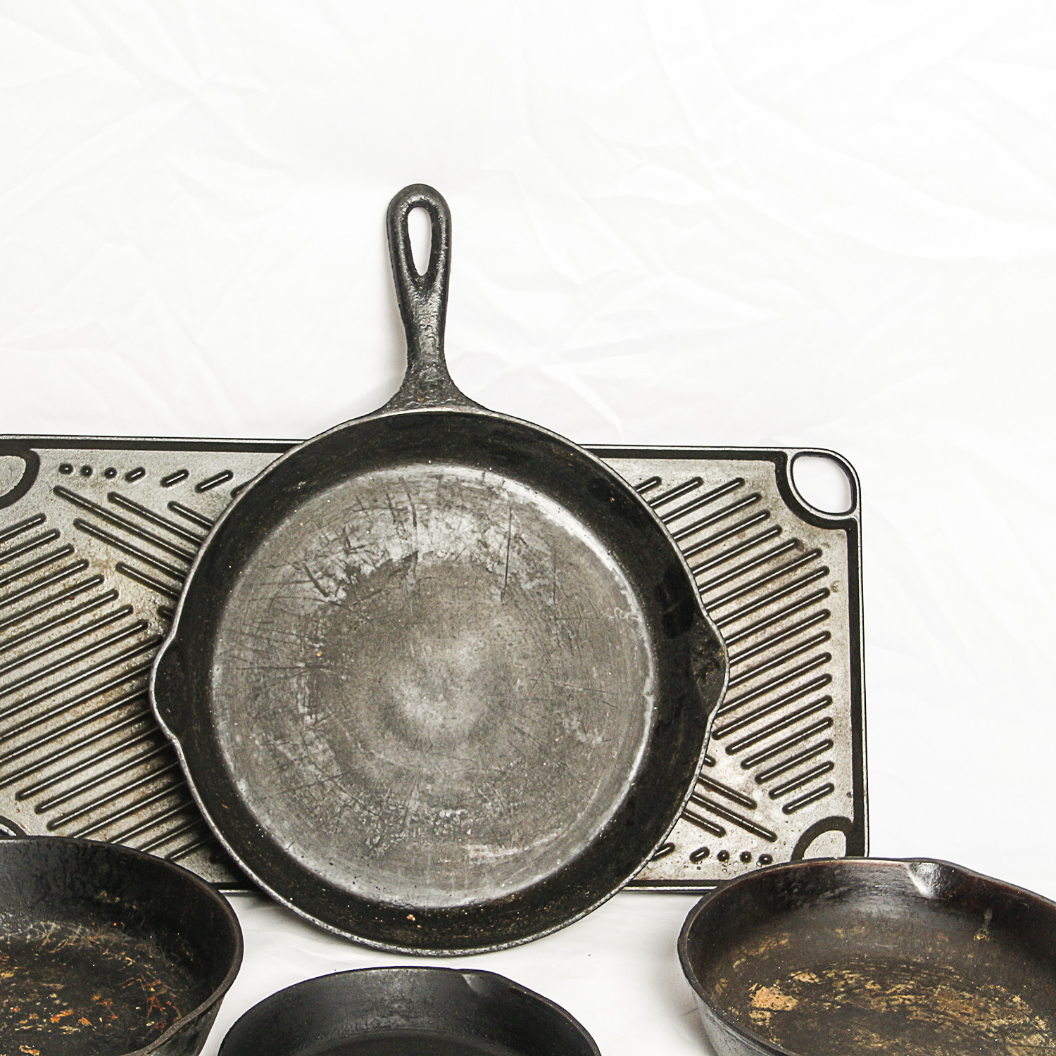 Cast Iron Cookware Including Corn Bread Pan