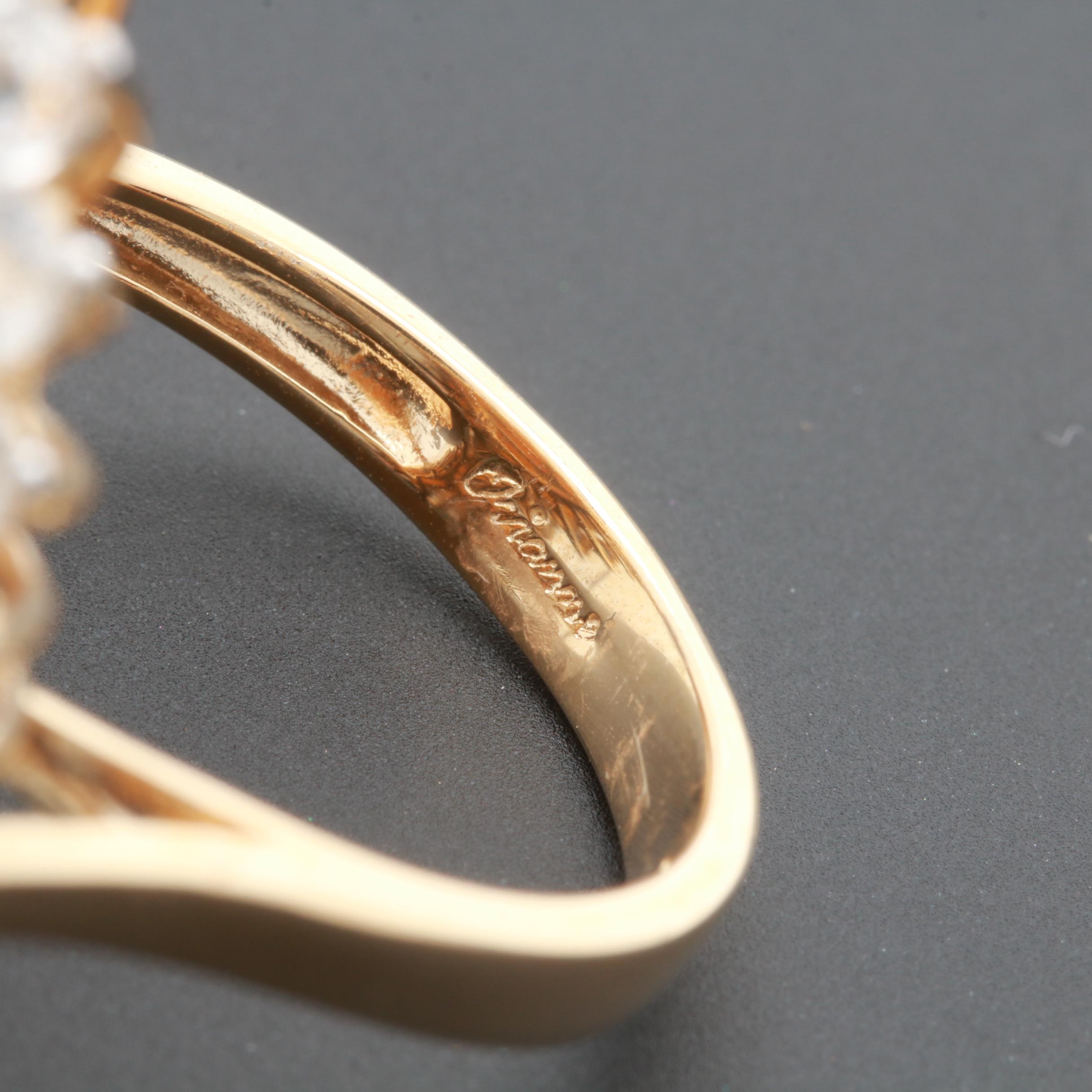 Gold Wash on Sterling Silver Opal and White Topaz Cocktail Ring