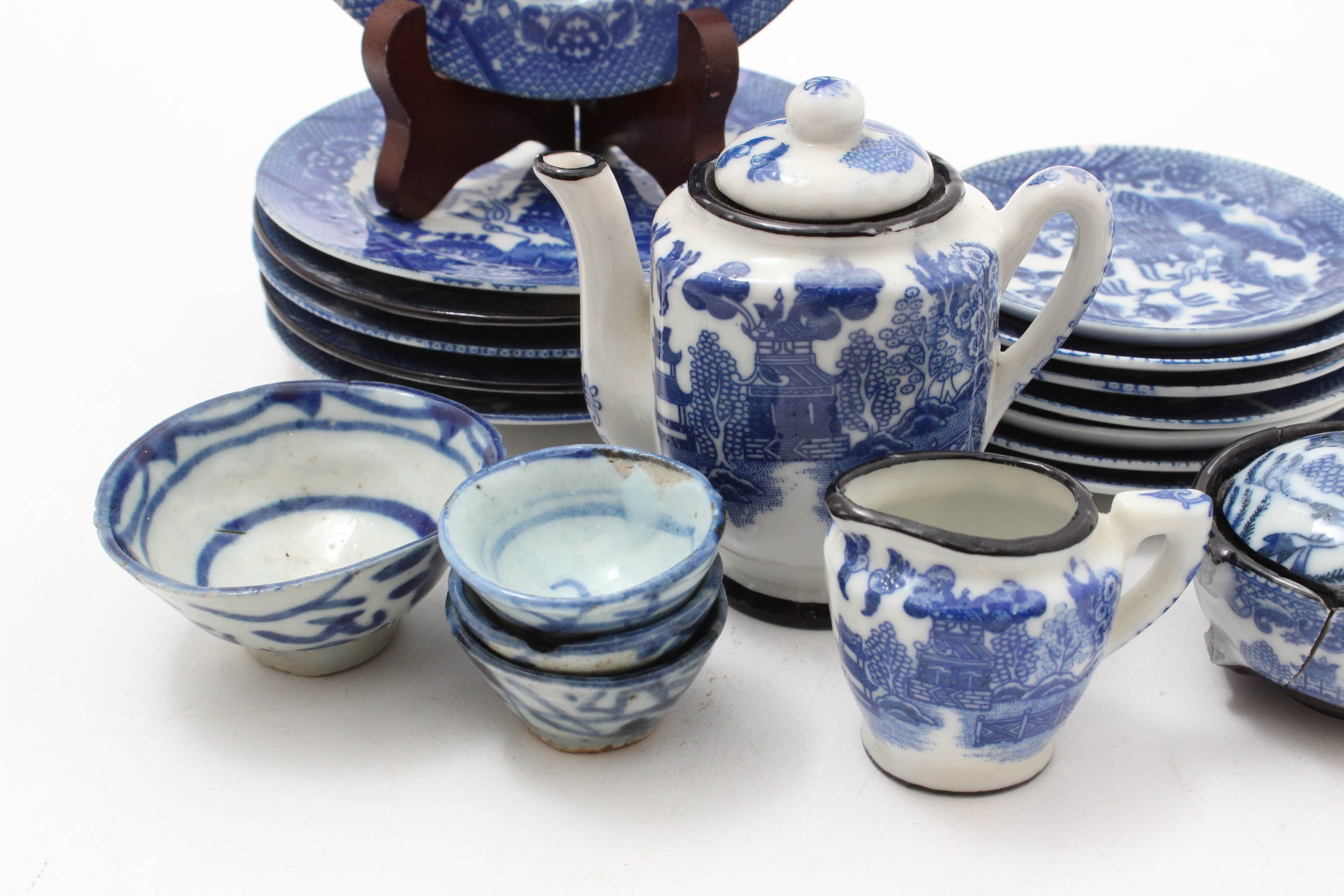 Collection of Child's "Blue Willow" Dishes