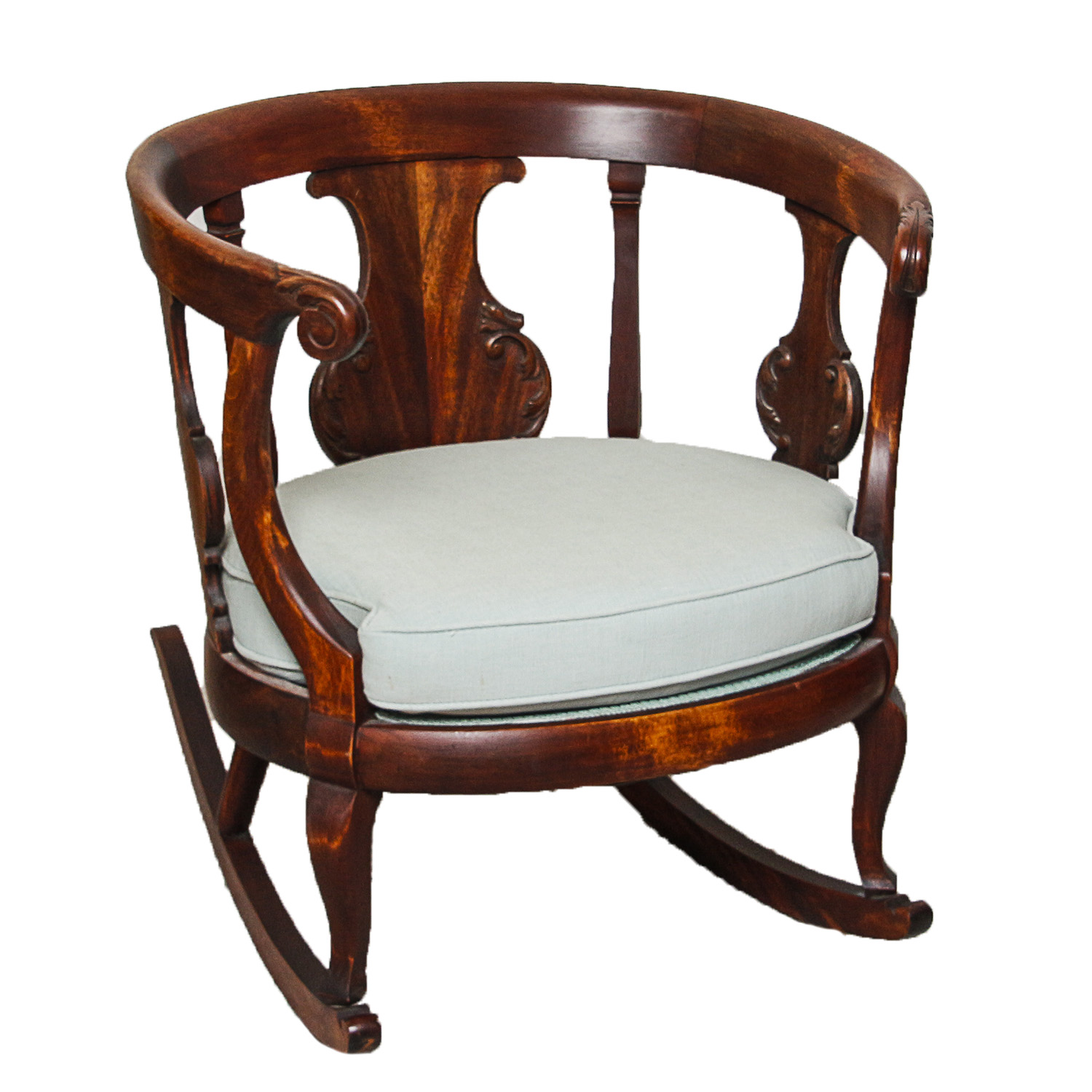 Vintage Victorian Style Mahogany Rocking Chair