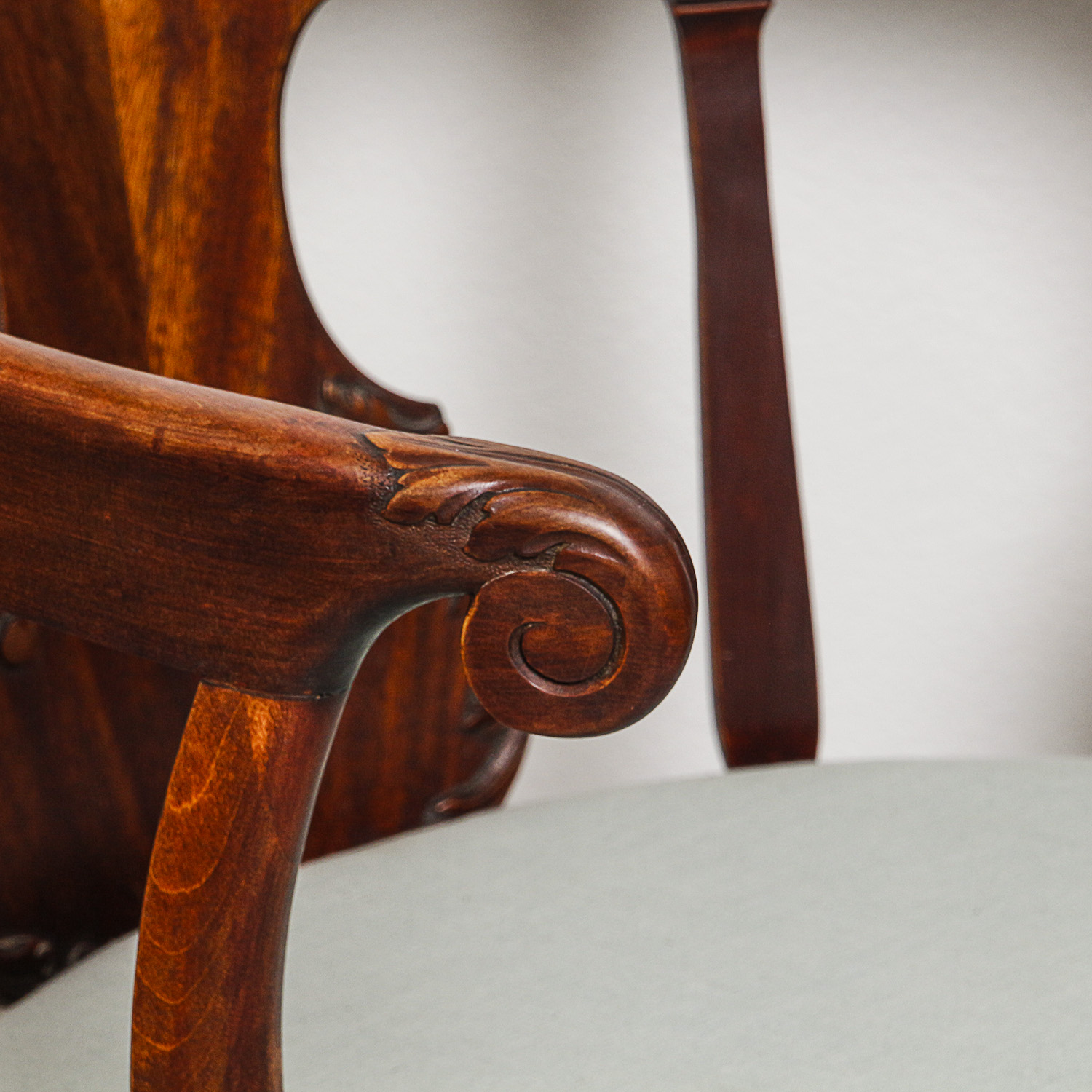 Vintage Victorian Style Mahogany Rocking Chair
