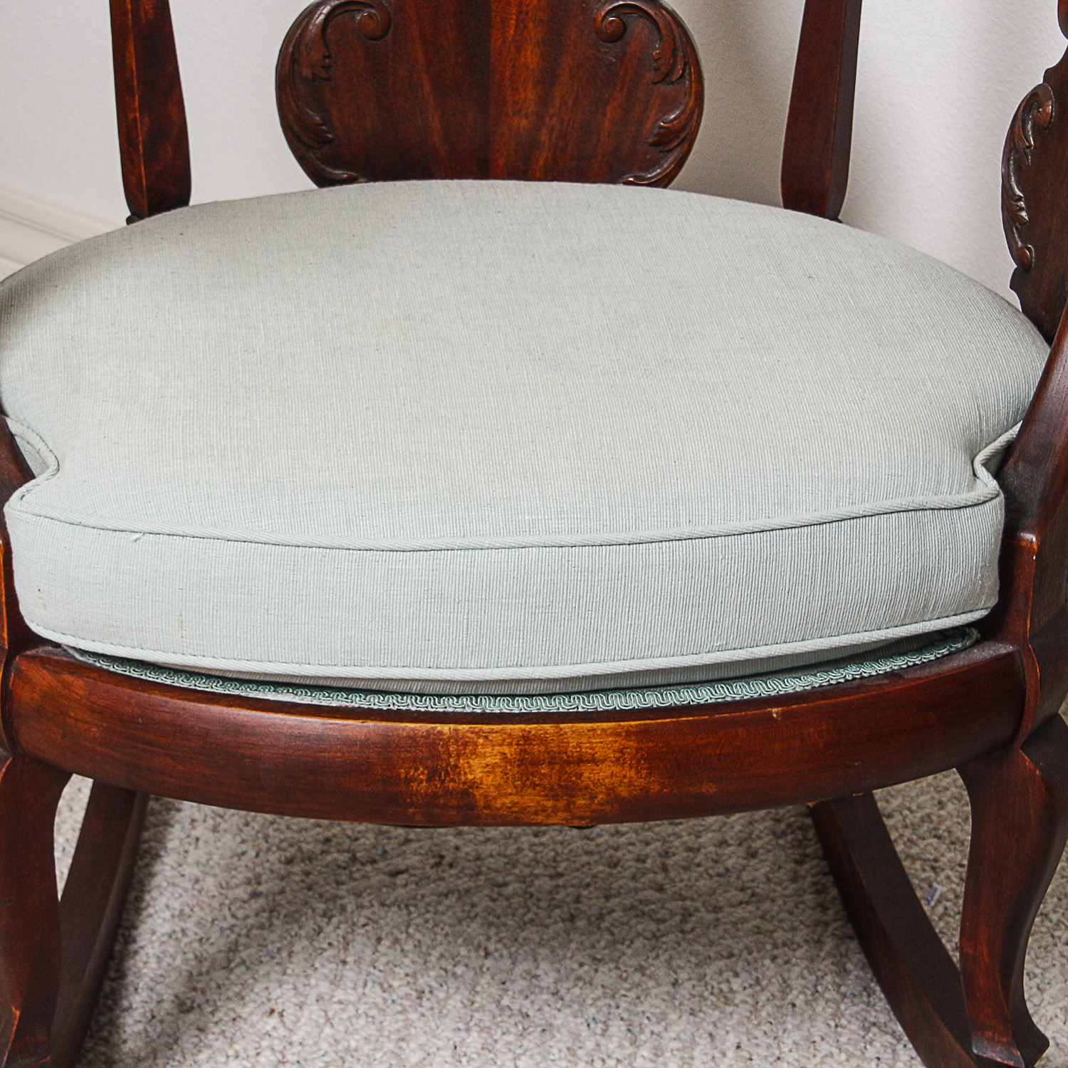 Vintage Victorian Style Mahogany Rocking Chair