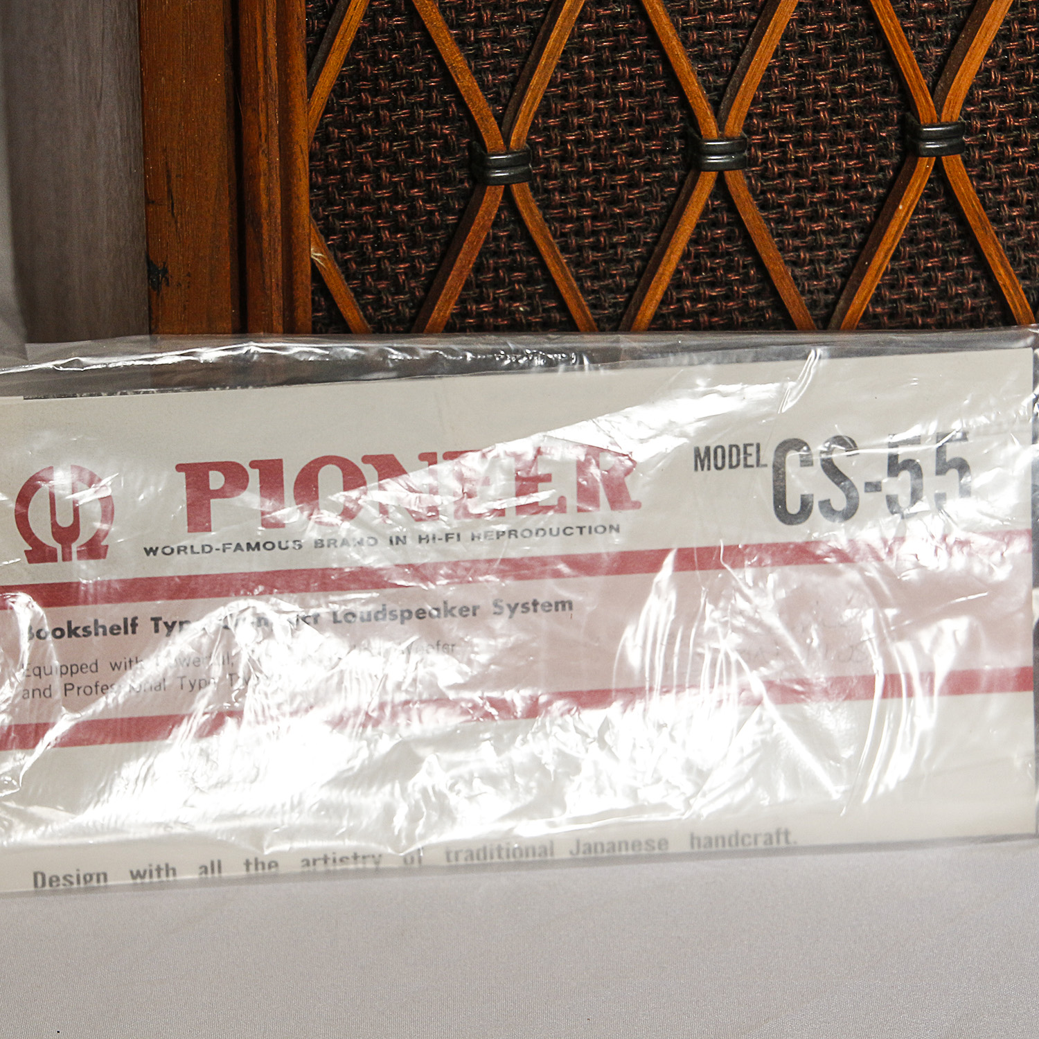 Vintage Pioneer CS-55 Bookshelf Type Compact Loudspeaker System with Manual