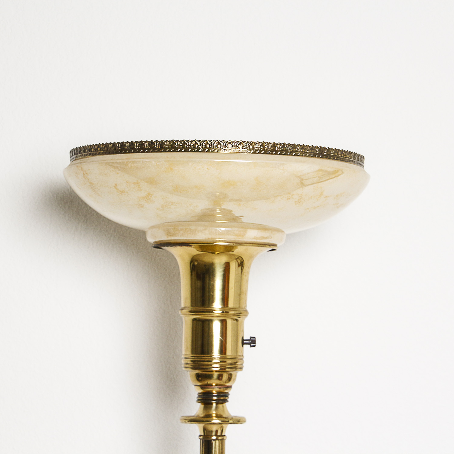 Brass Finished Torchiere Floor Lamp