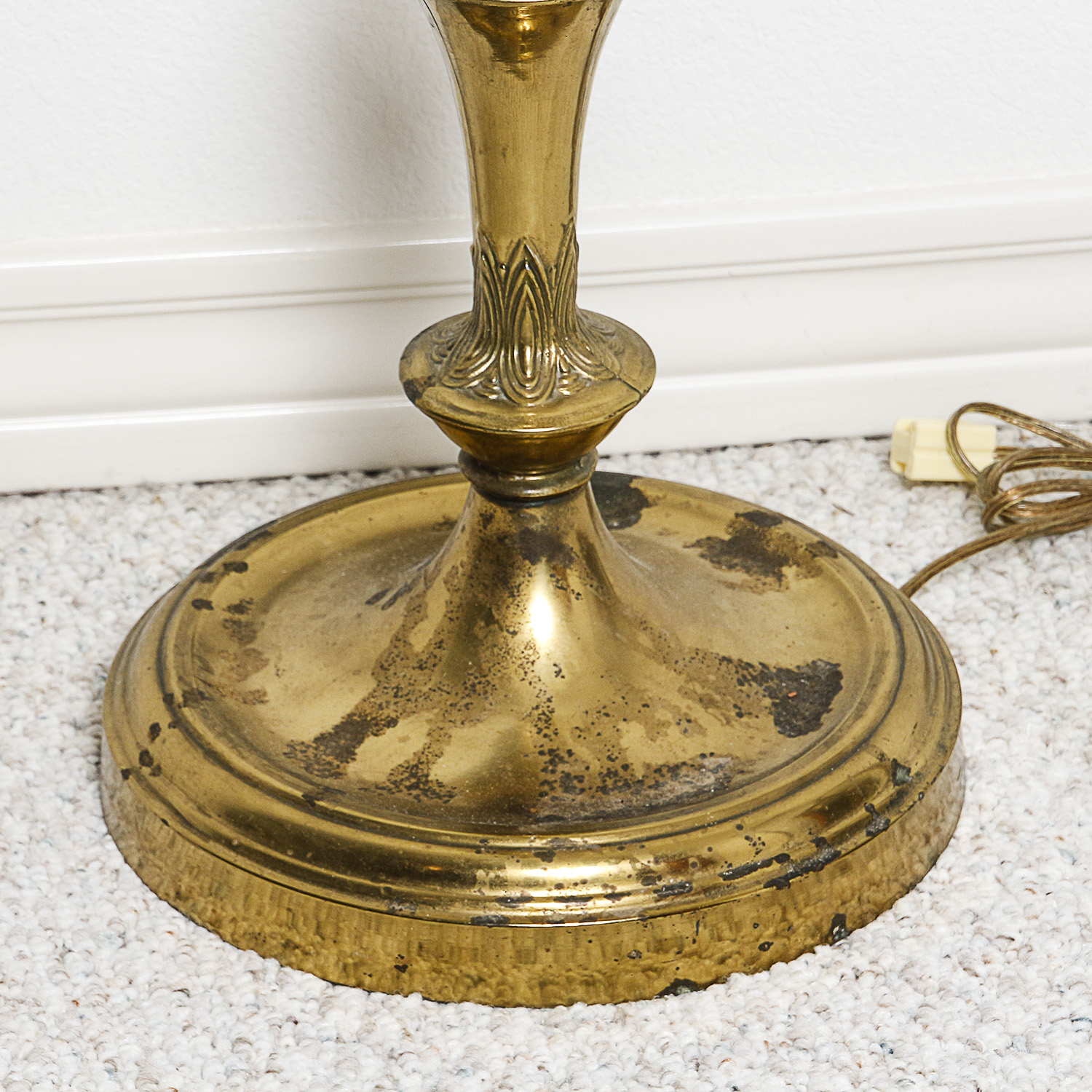 Brass Finished Torchiere Floor Lamp