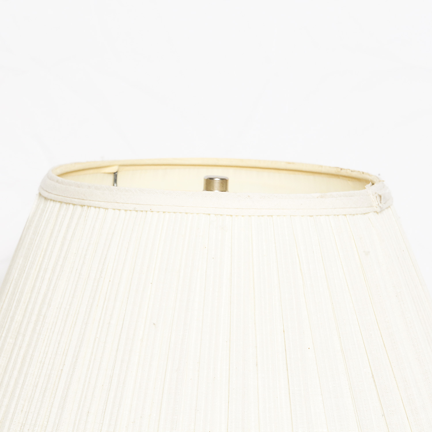 Mid Century Modern-Style Carved Wood Table Lamp with Fabric Shade