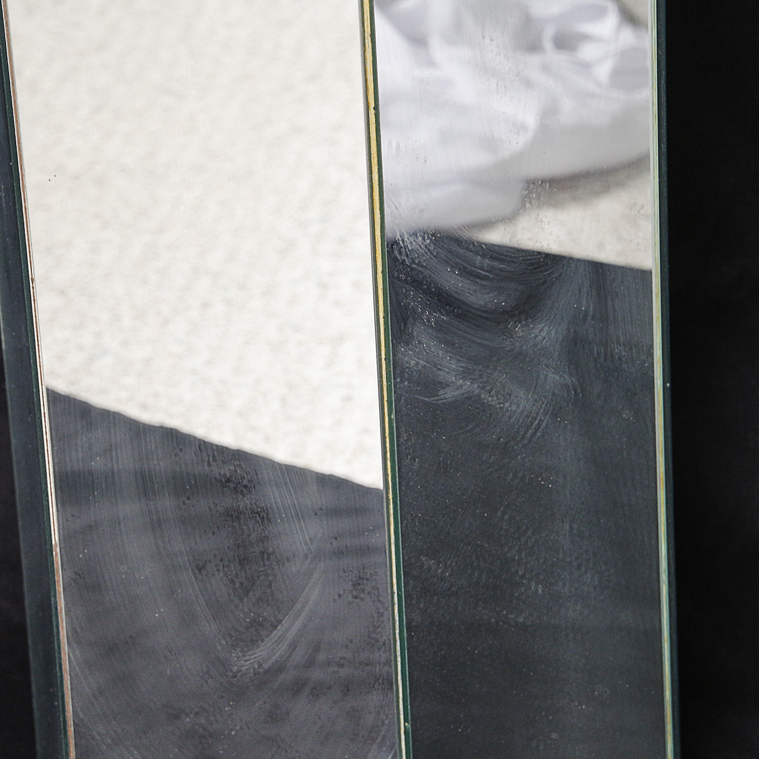 Vintage Mirror Panel Pedestal Plant Stand