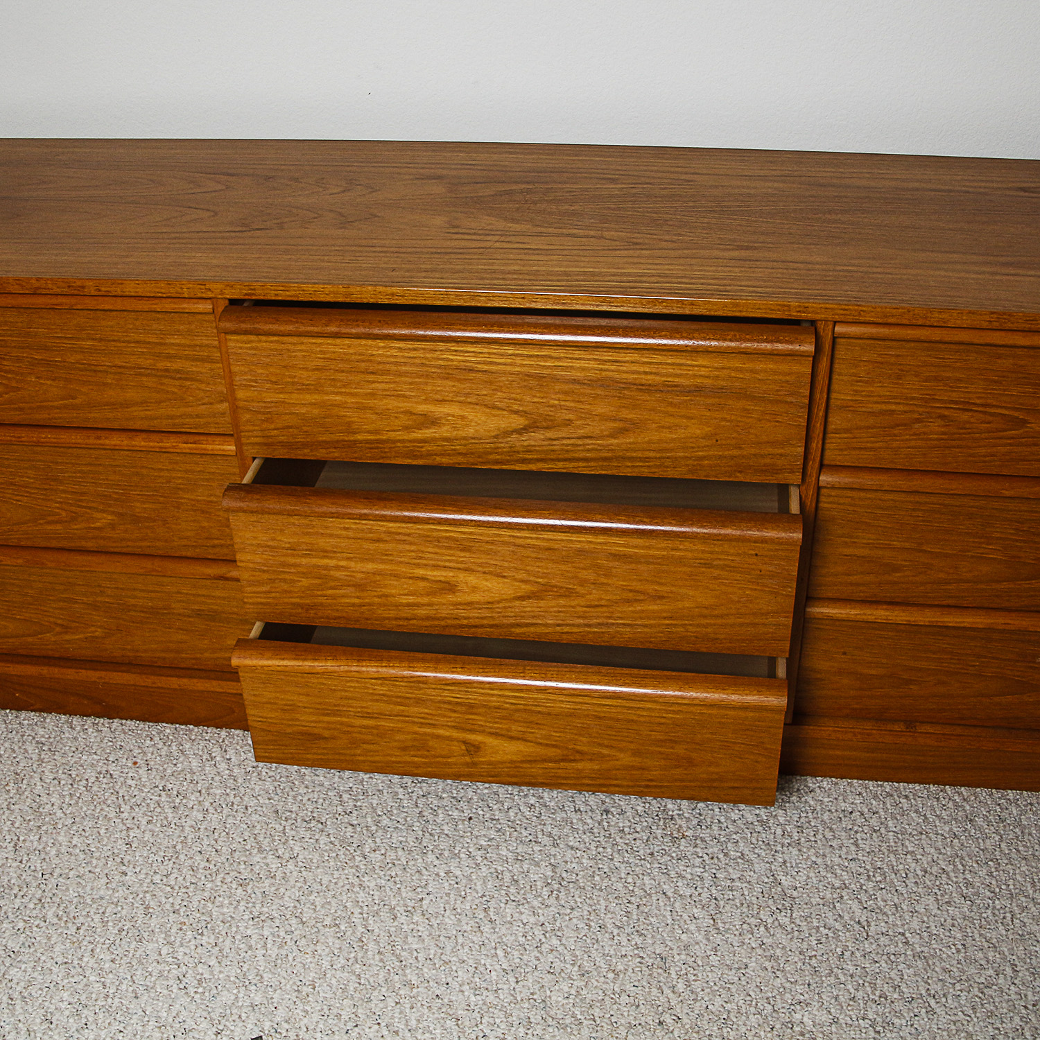 Vintage Mid Century Modern Teak Dresser