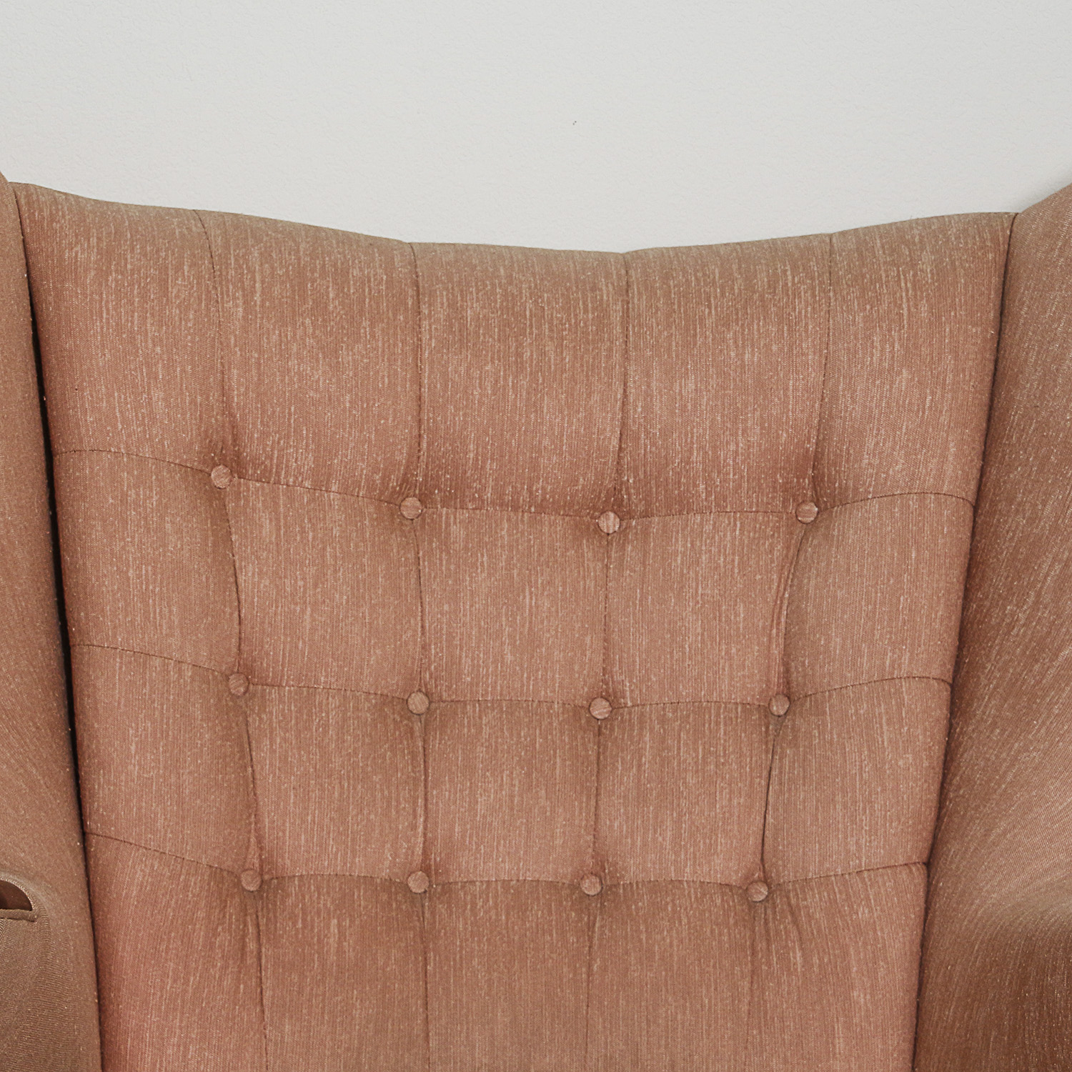 Hans Wegner "Papa Bear" Pink Upholstered Armchair and Ottoman