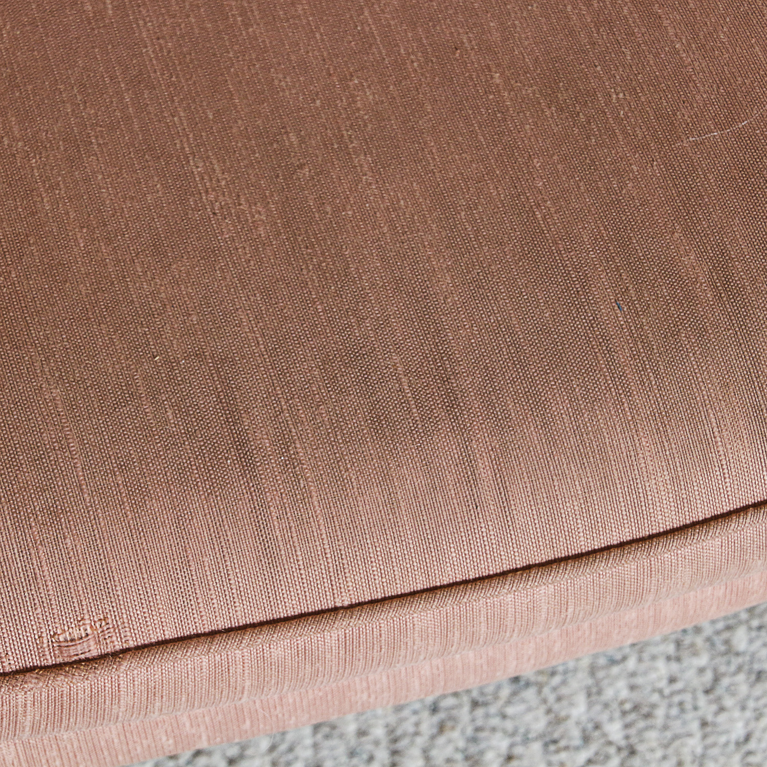 Hans Wegner "Papa Bear" Pink Upholstered Armchair and Ottoman