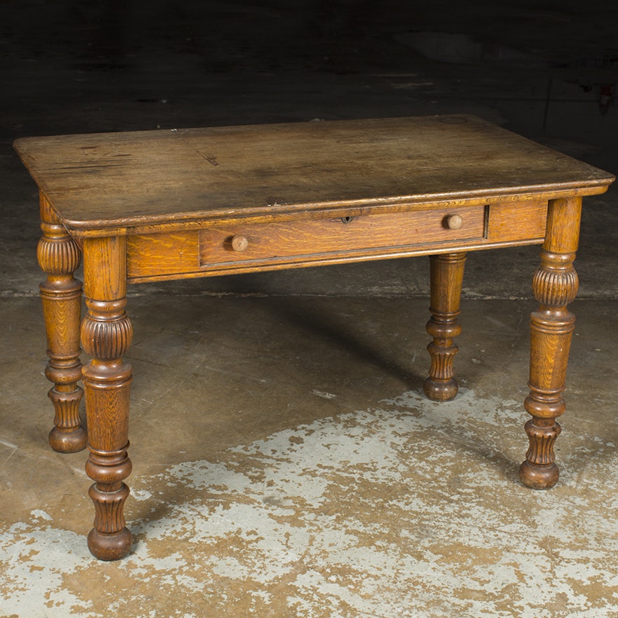 Antique Oak Writing Desk