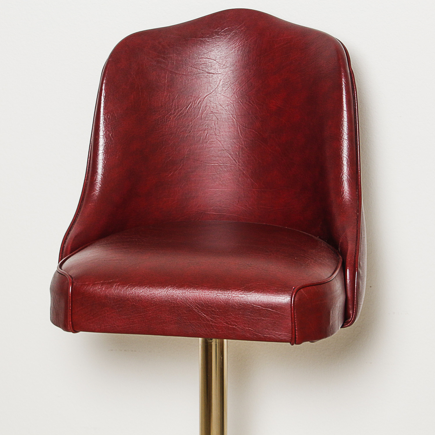 Red Vinyl Upholstered Barstools by Bar Stools Plus Inc.