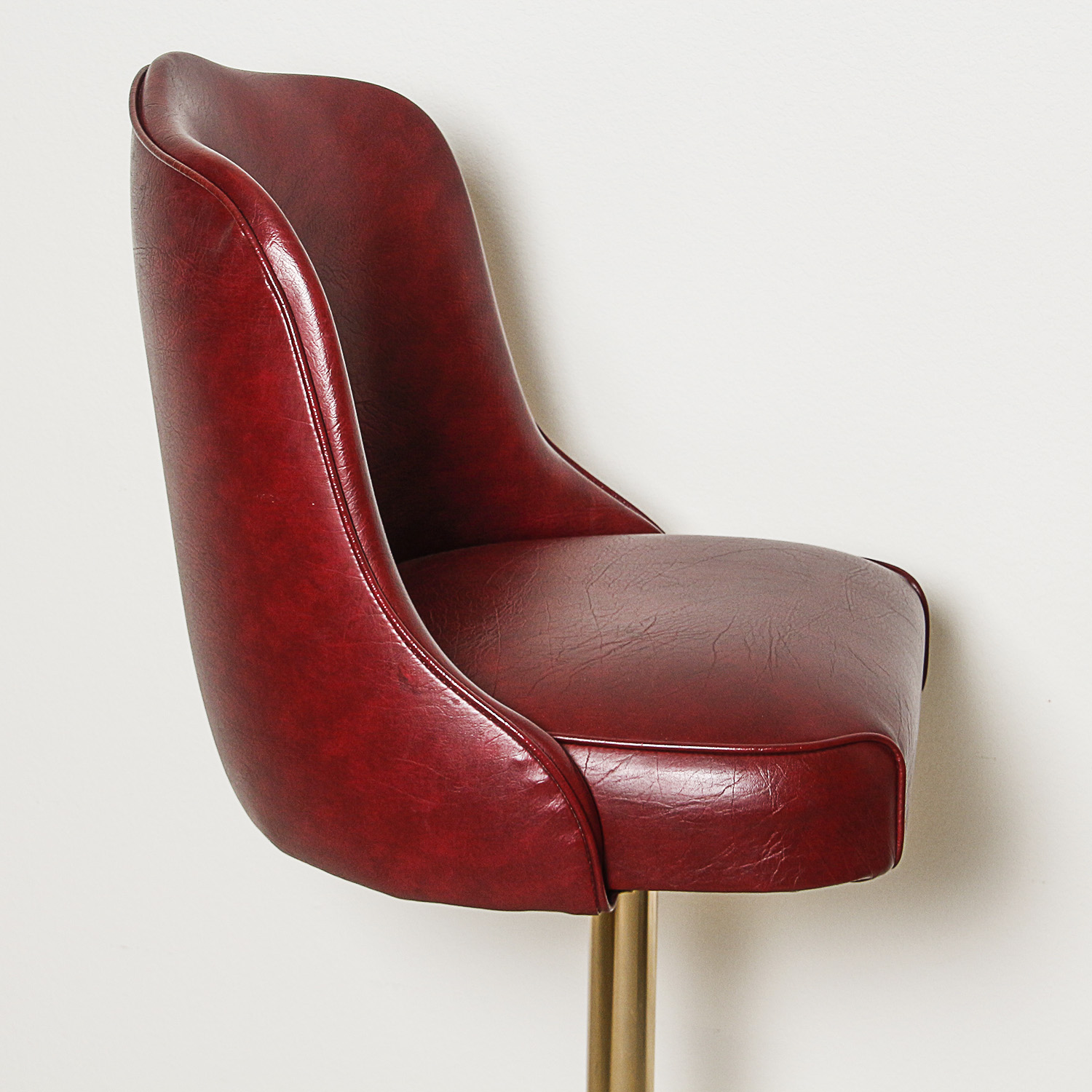 Red Vinyl Upholstered Barstools by Bar Stools Plus Inc.