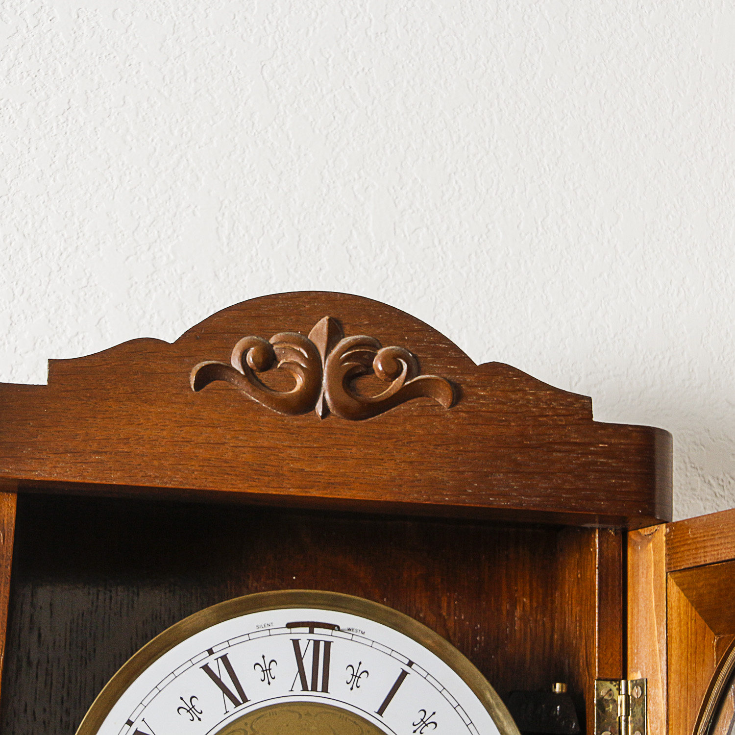 Vintage Steinbach West German Oak Wall Clock