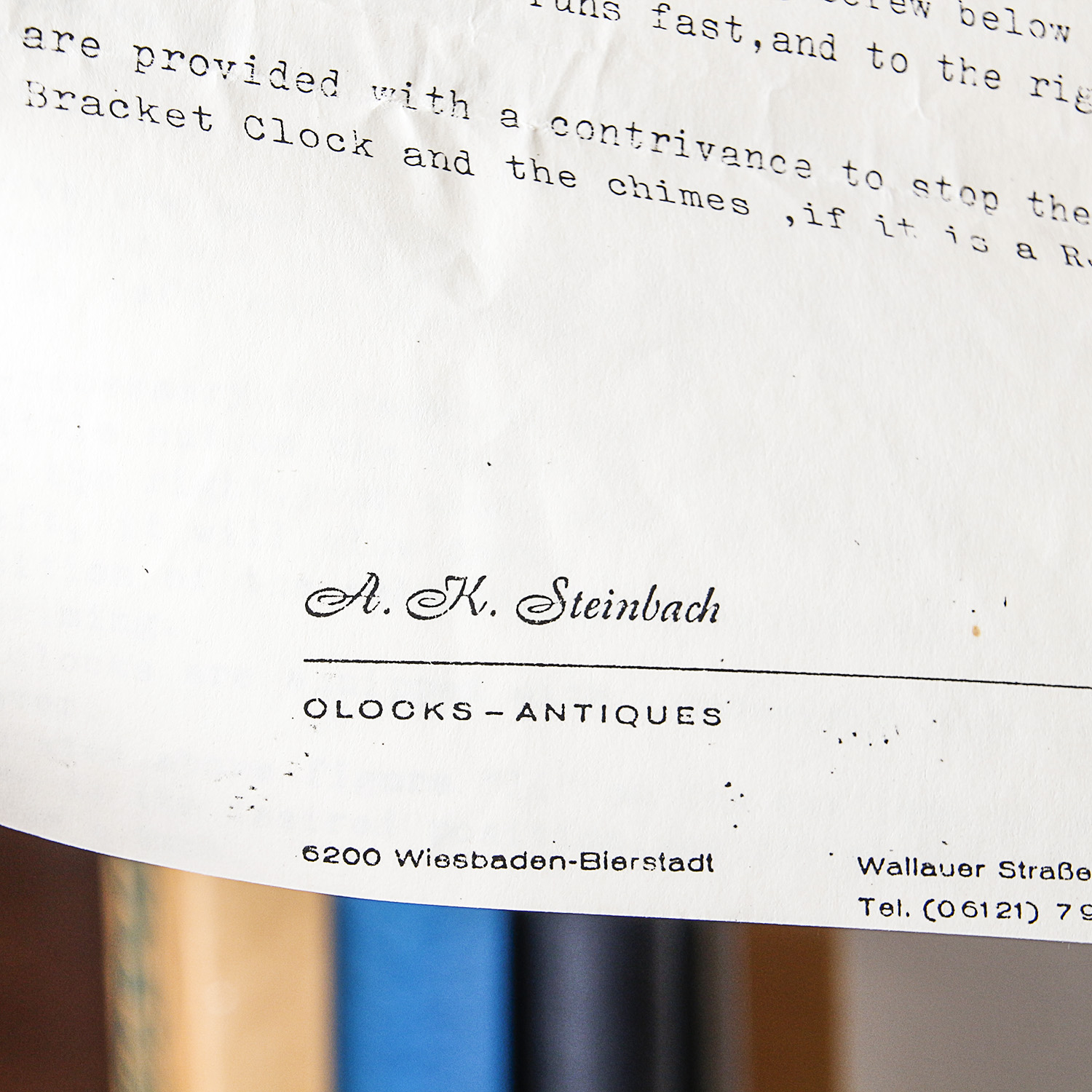 Vintage Steinbach West German Oak Wall Clock