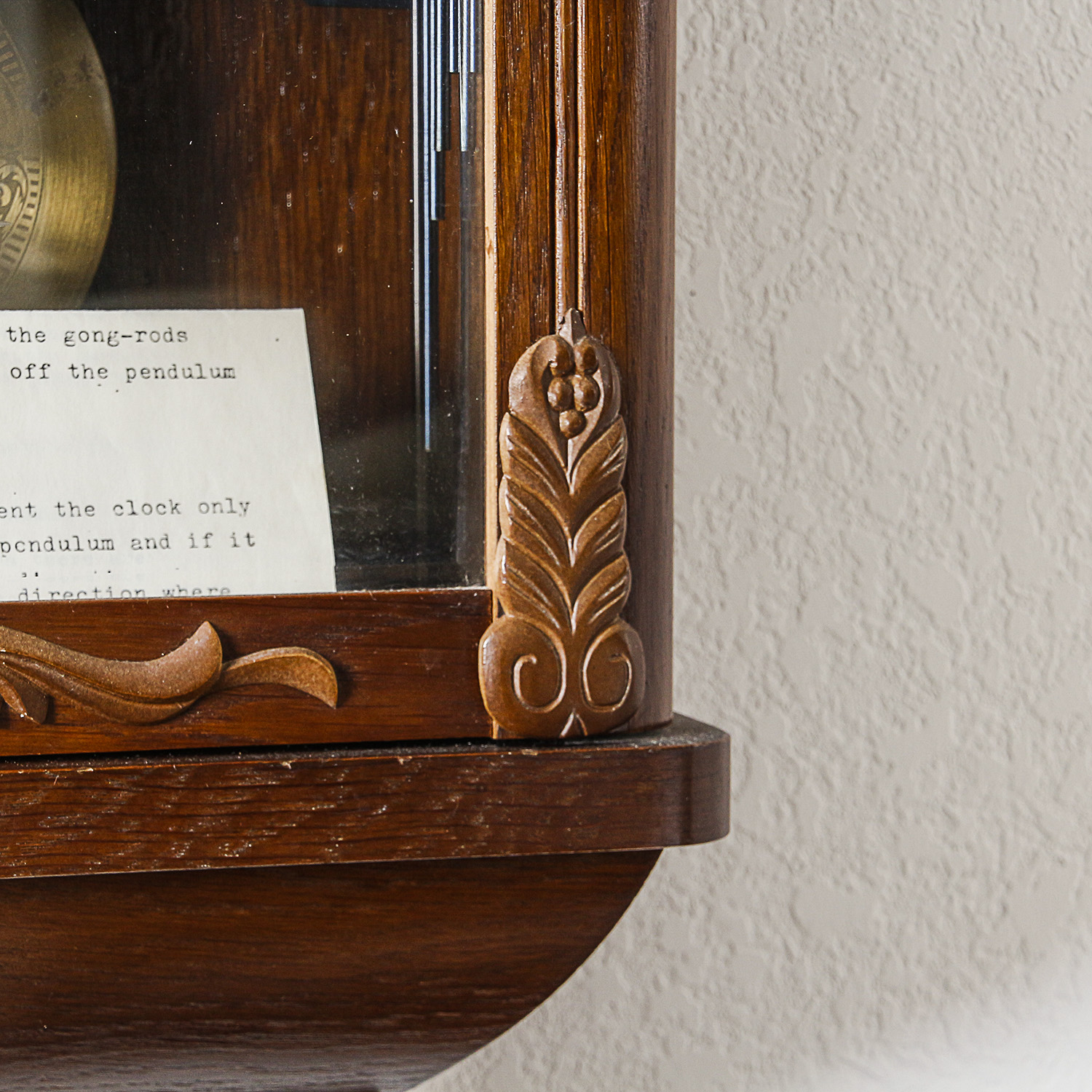 Vintage Steinbach West German Oak Wall Clock