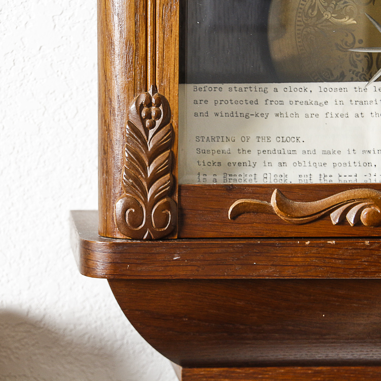 Vintage Steinbach West German Oak Wall Clock