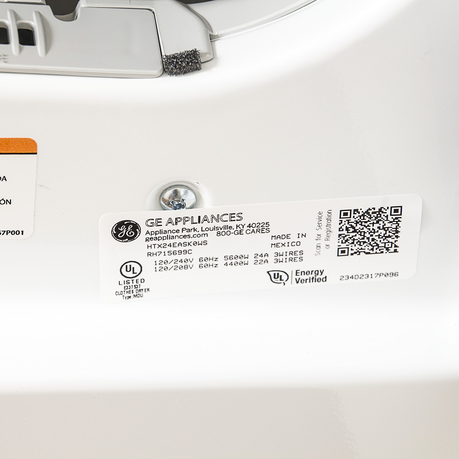 General Electric Hotpoint Dryer in White Including Owner's Manual