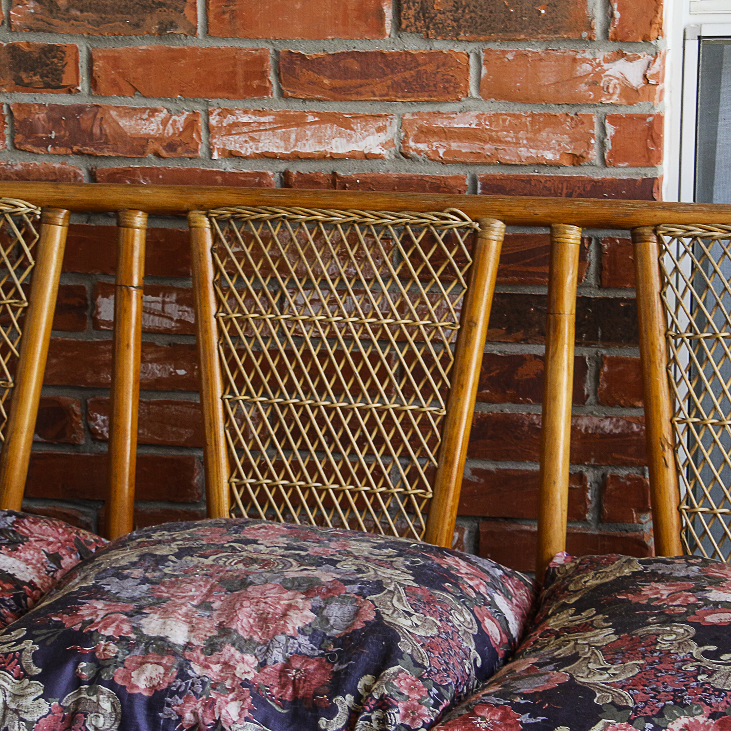 Vintage Rattan Patio Sofa