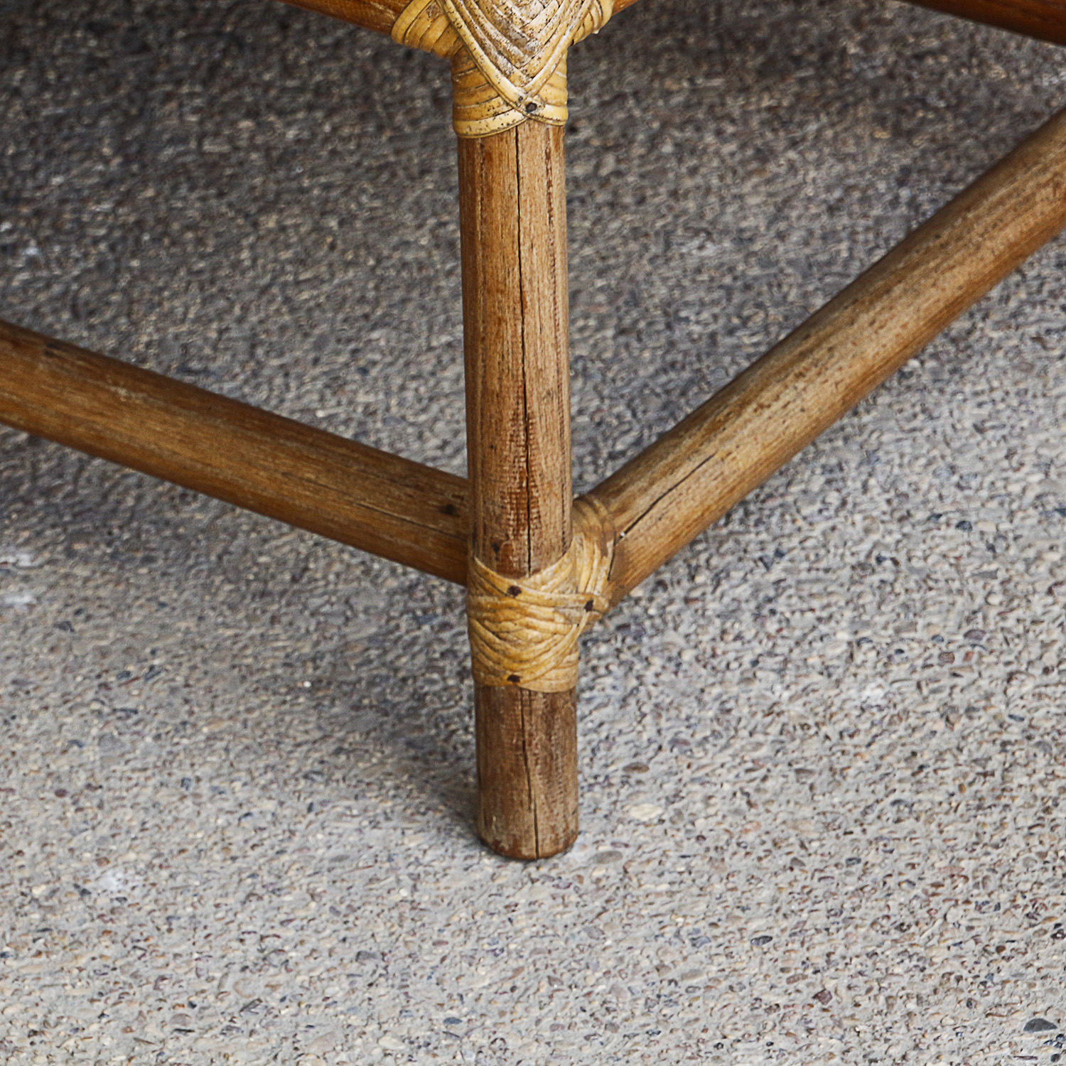 Vintage Rattan Patio Sofa