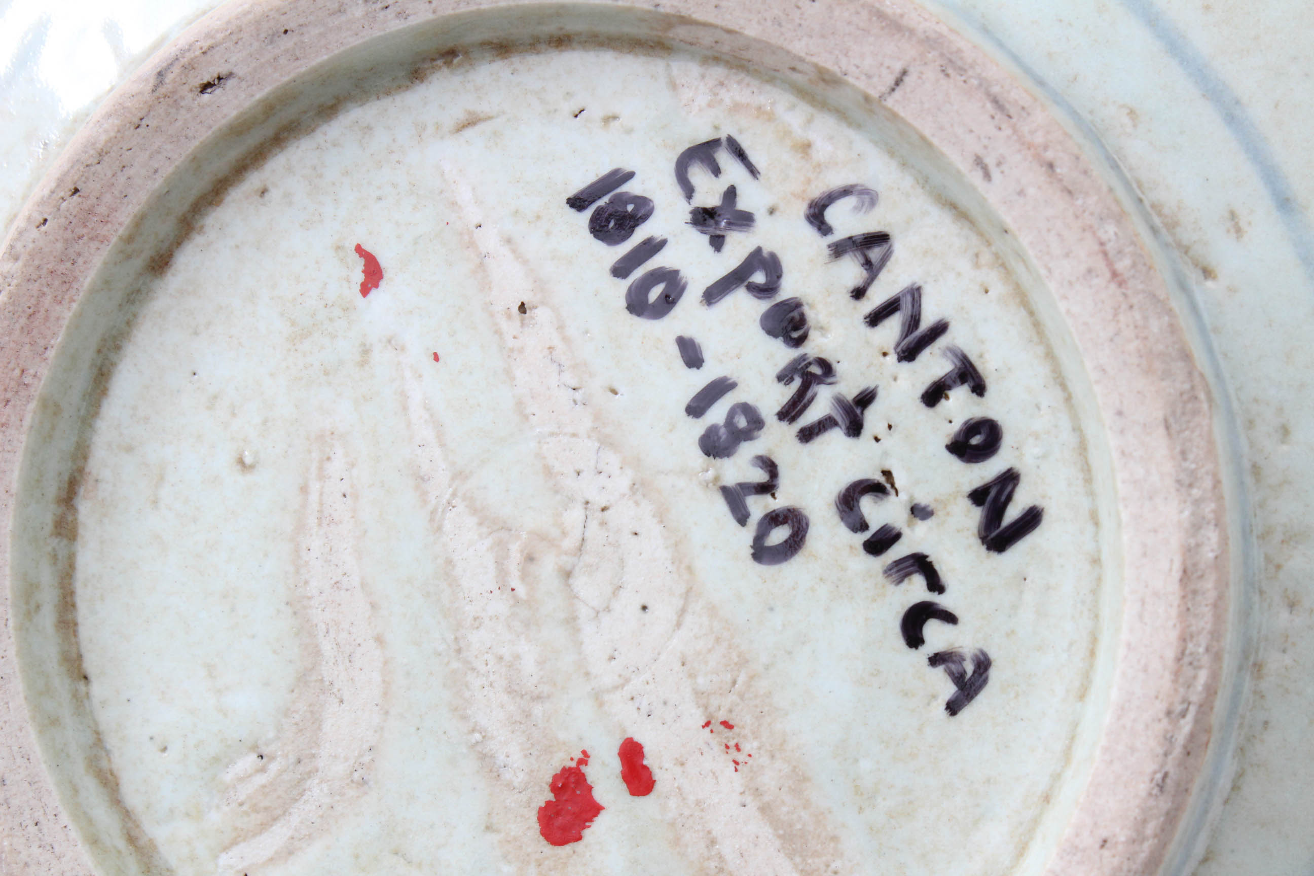 Antique Blue and White Chinese Canton Export Ceramic Trays