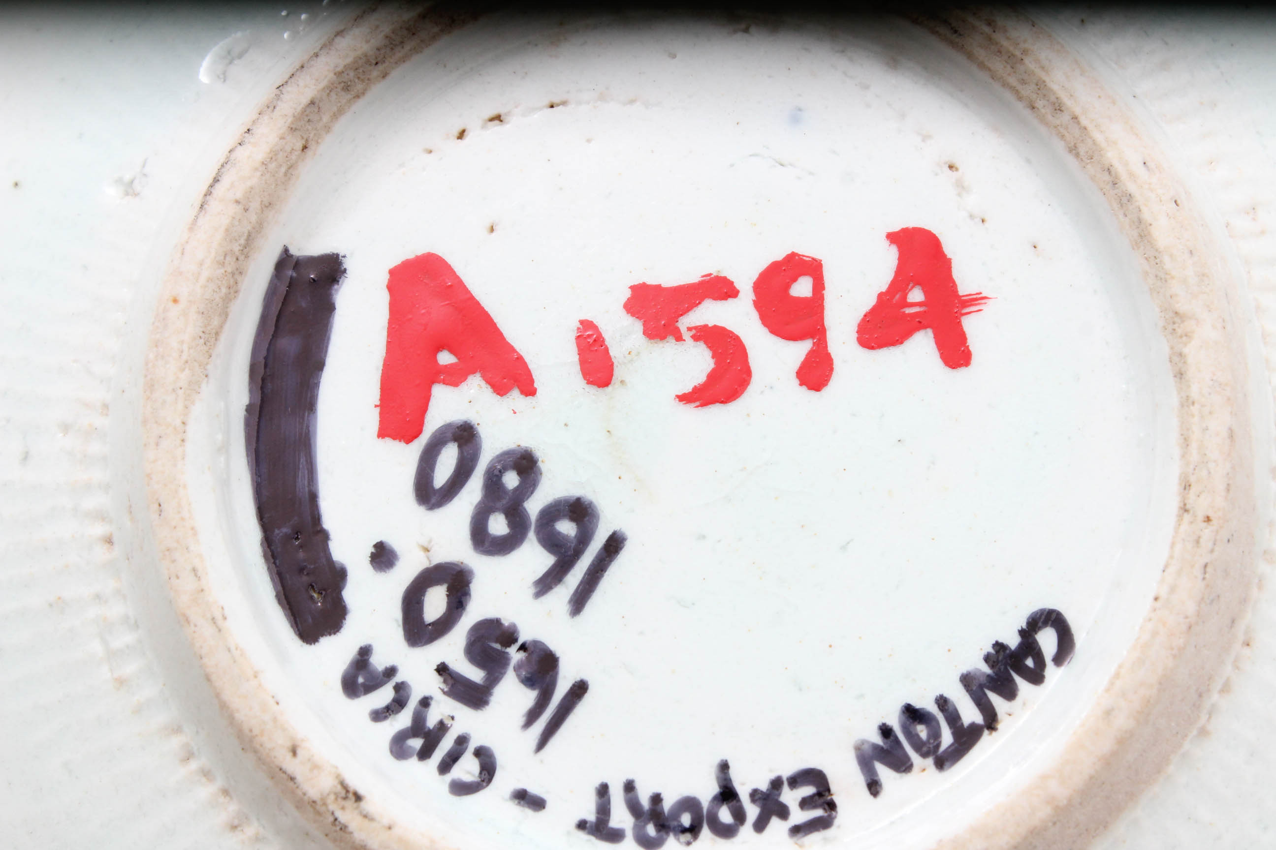 Antique Blue and White Chinese Canton Export Ceramic Trays