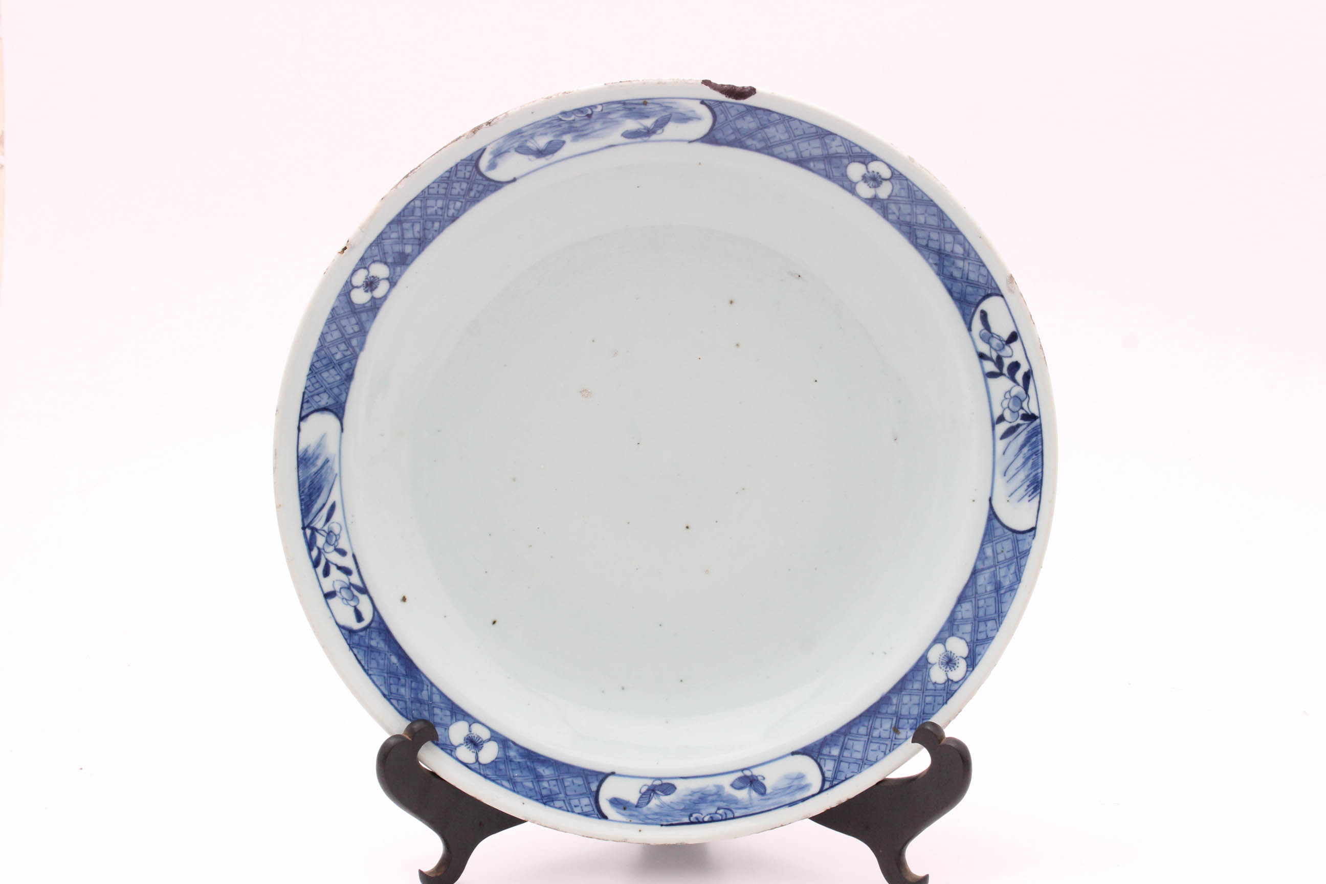 Antique Blue and White Chinese Canton Export Ceramic Trays