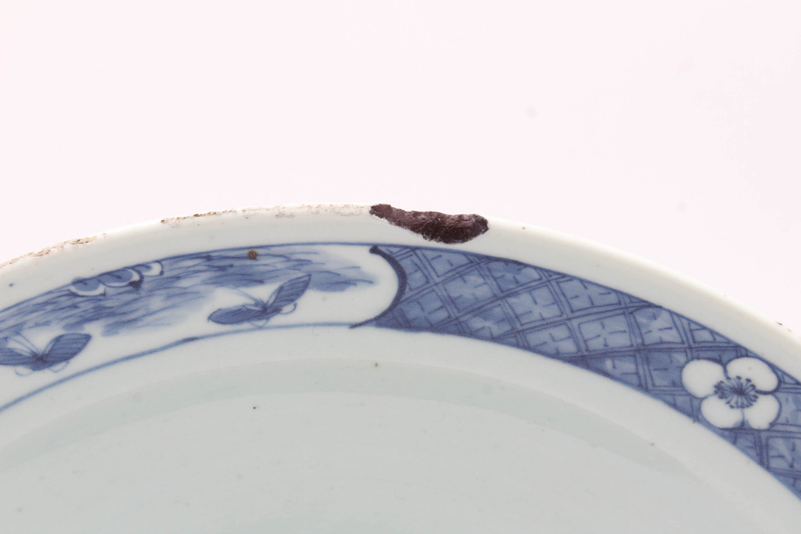 Antique Blue and White Chinese Canton Export Ceramic Trays