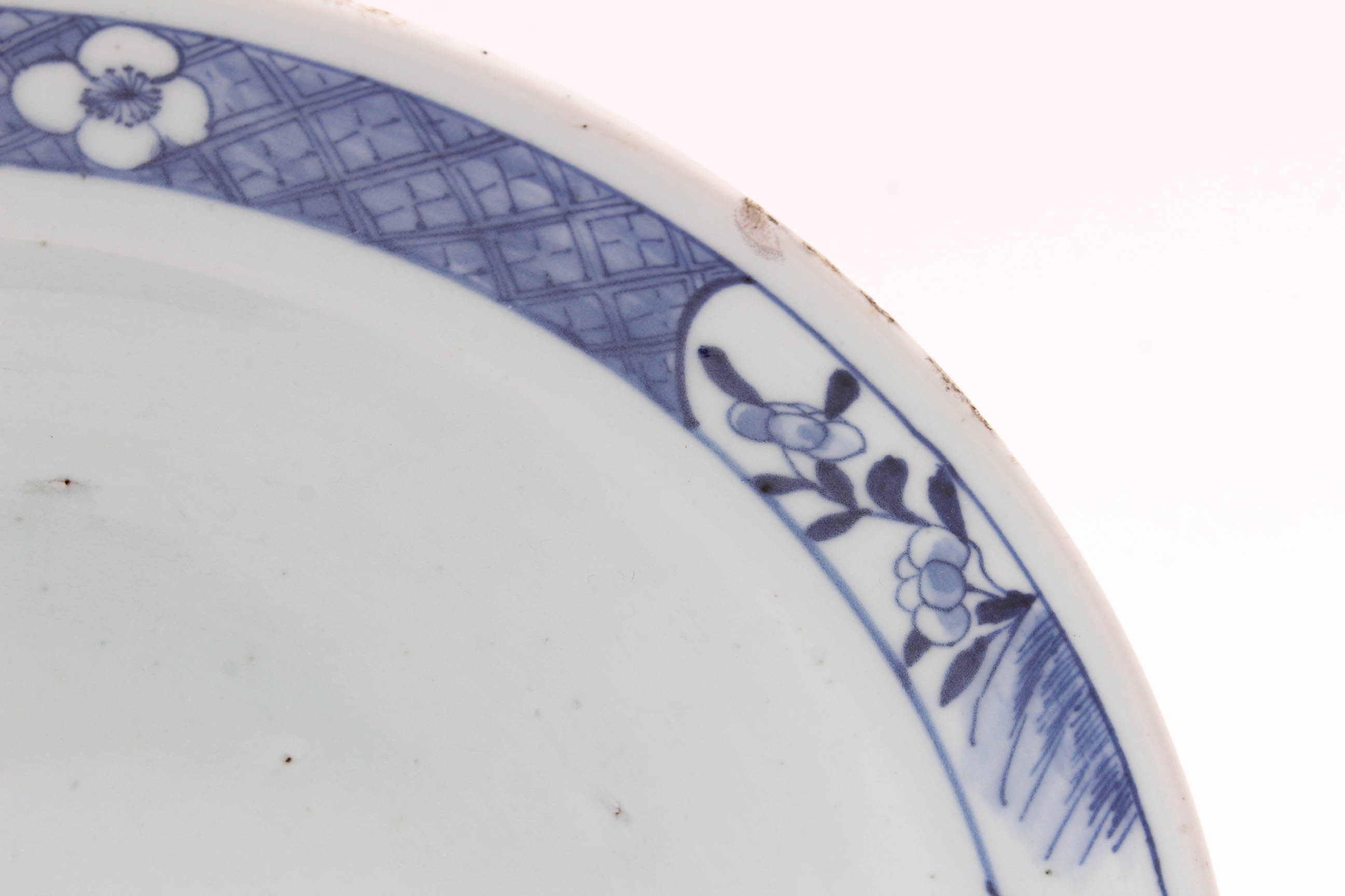 Antique Blue and White Chinese Canton Export Ceramic Trays