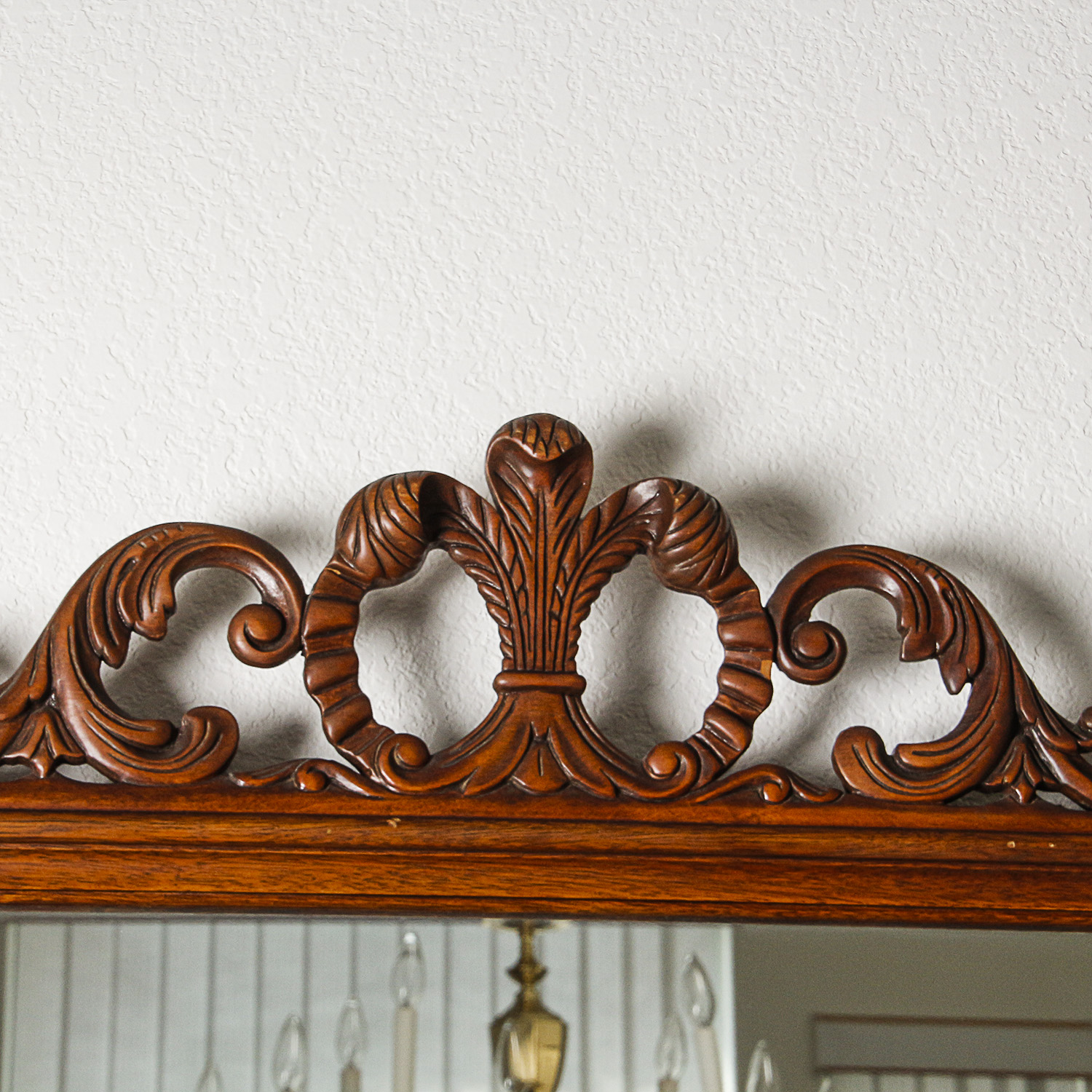 Contemporary George III Style Carved Wood Frame Mirror