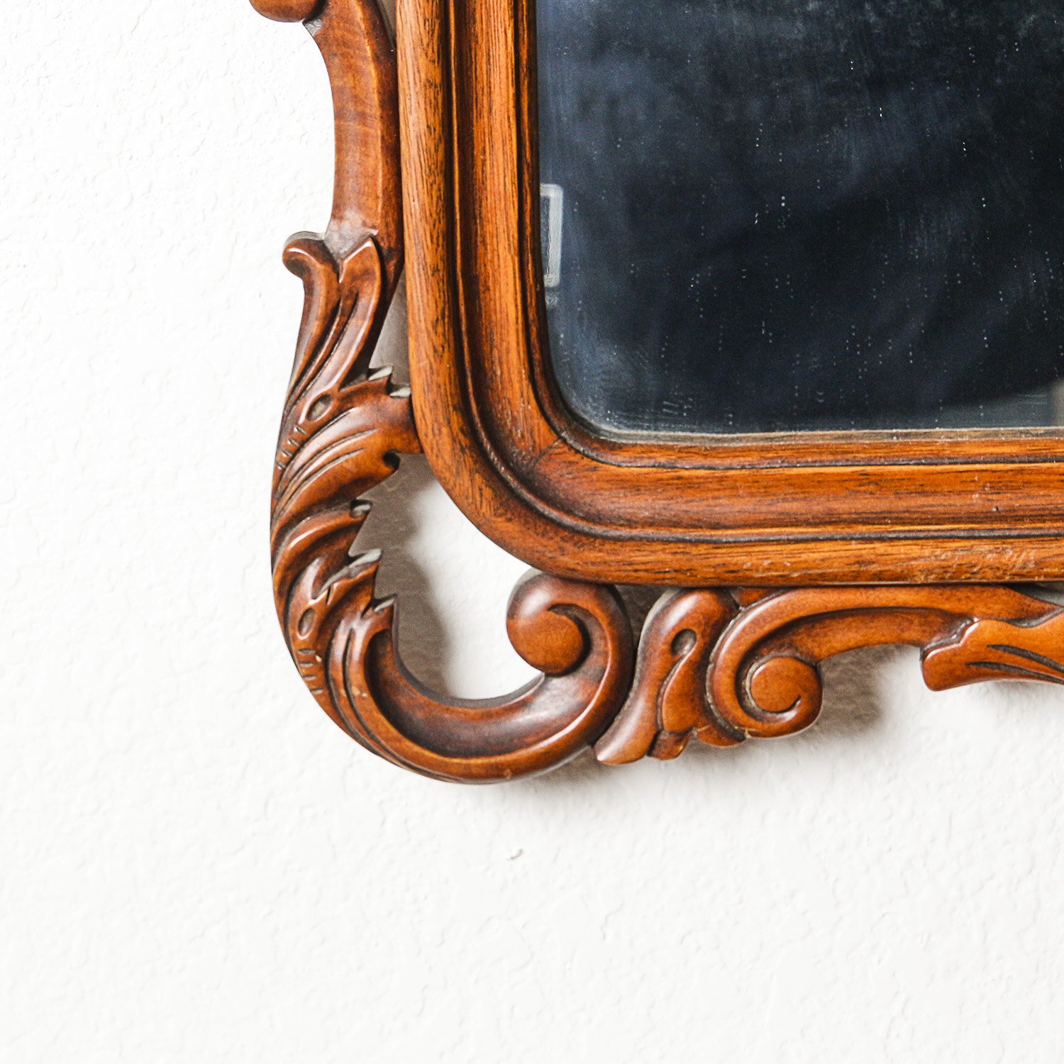 Contemporary George III Style Carved Wood Frame Mirror