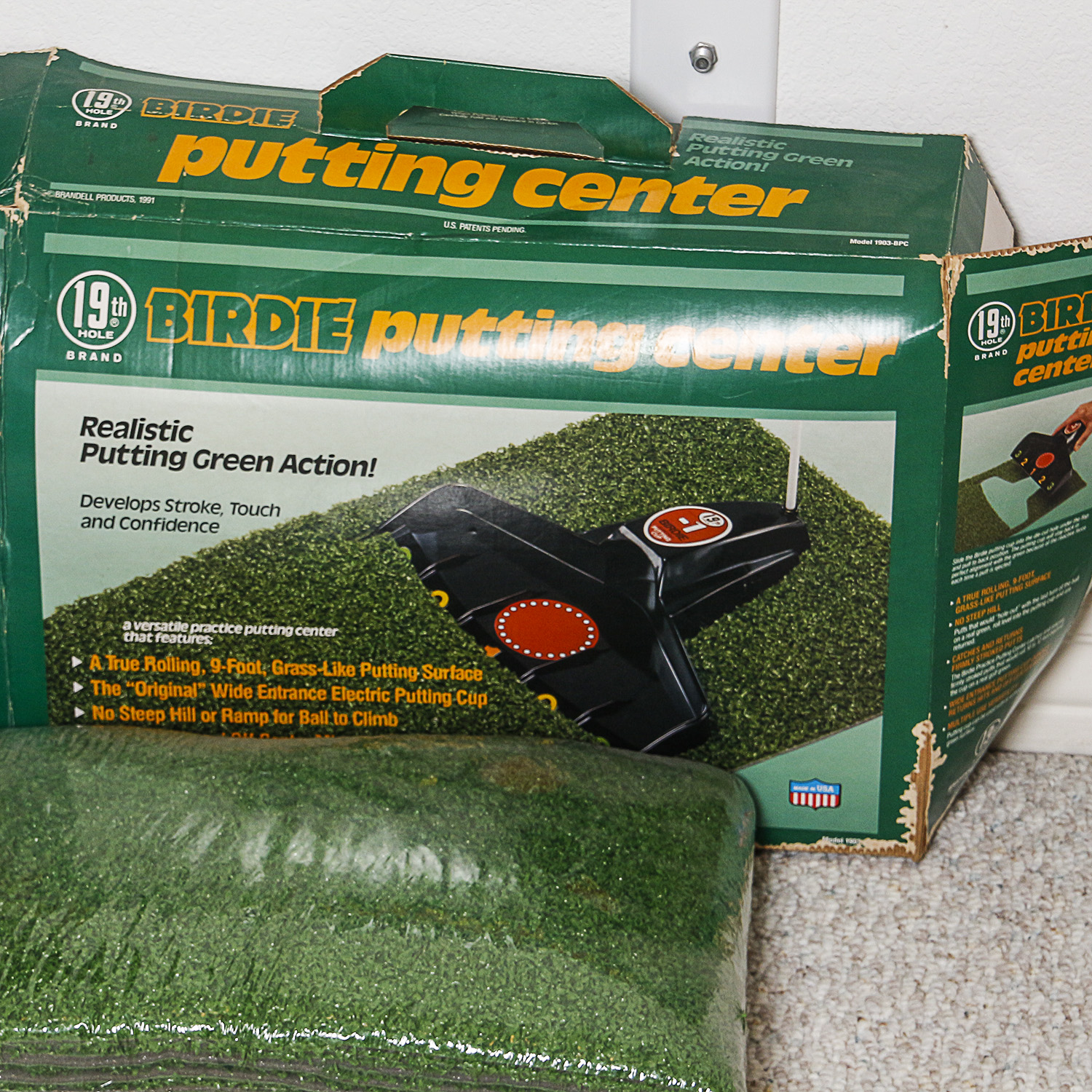 Golf Clubs, Bag and Birdie Putting Center