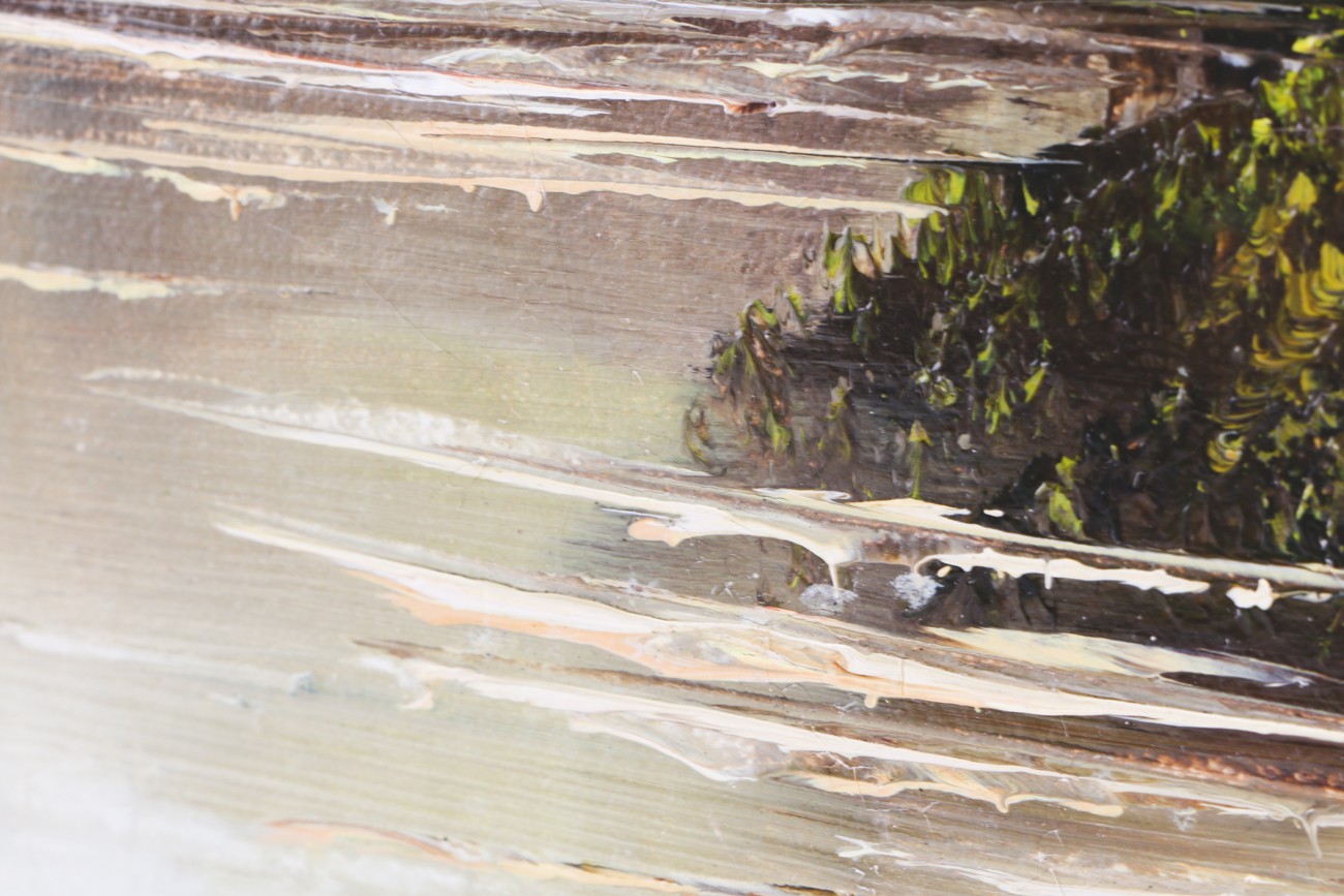 Signed Mid-Century Oil Landscape on Canvas