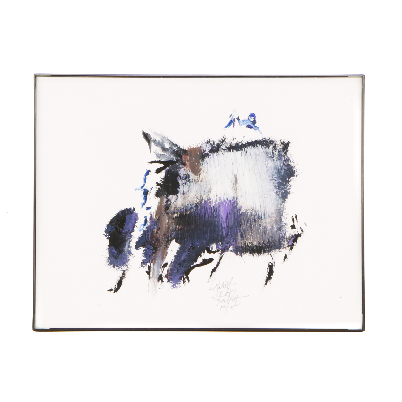 Robert Lackney Mixed Media Acrylic on Paper "Waterfall Dream Memory"